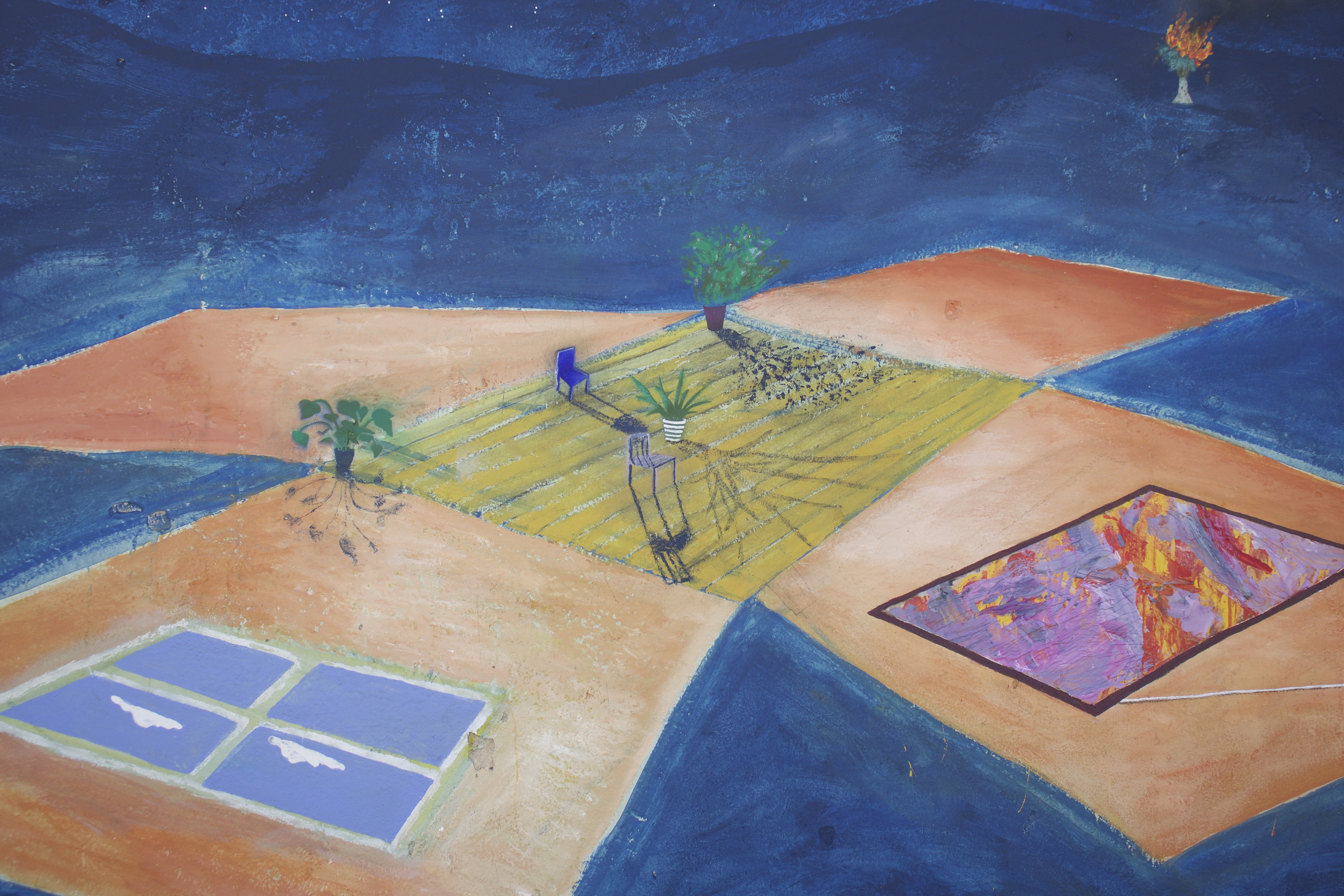 Sinking feeling, mural with Naoh Pryke and Jesus Crespo