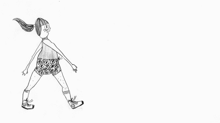 Walk cycle created by Hazel Meyer