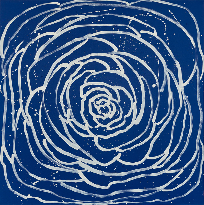 Another Camellia Portal #4, 2017, acrylic on canvas, 48x48 inches