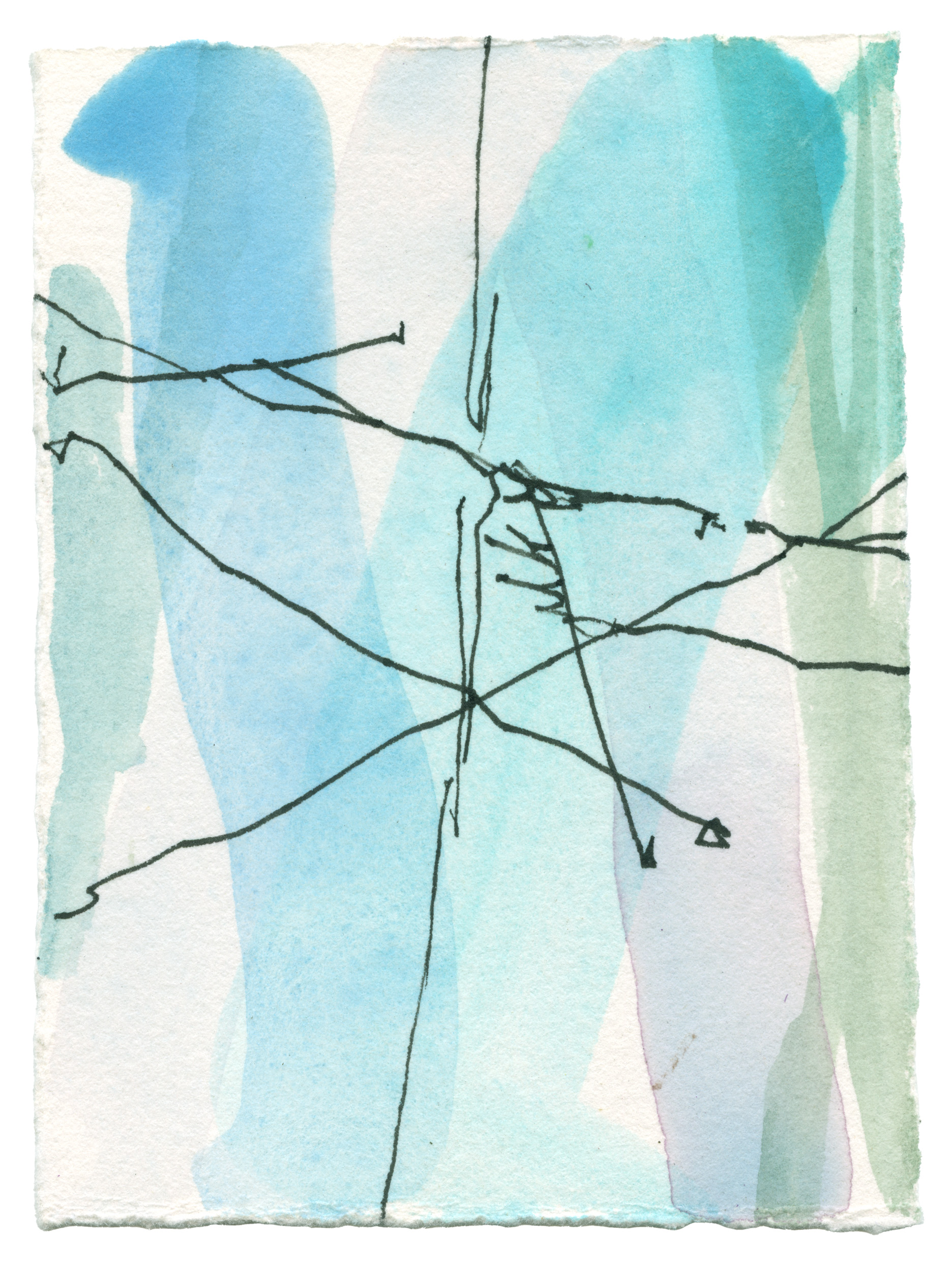 2431, watercolor and ink on paper, 3 3/4 x 2 3/4 inches