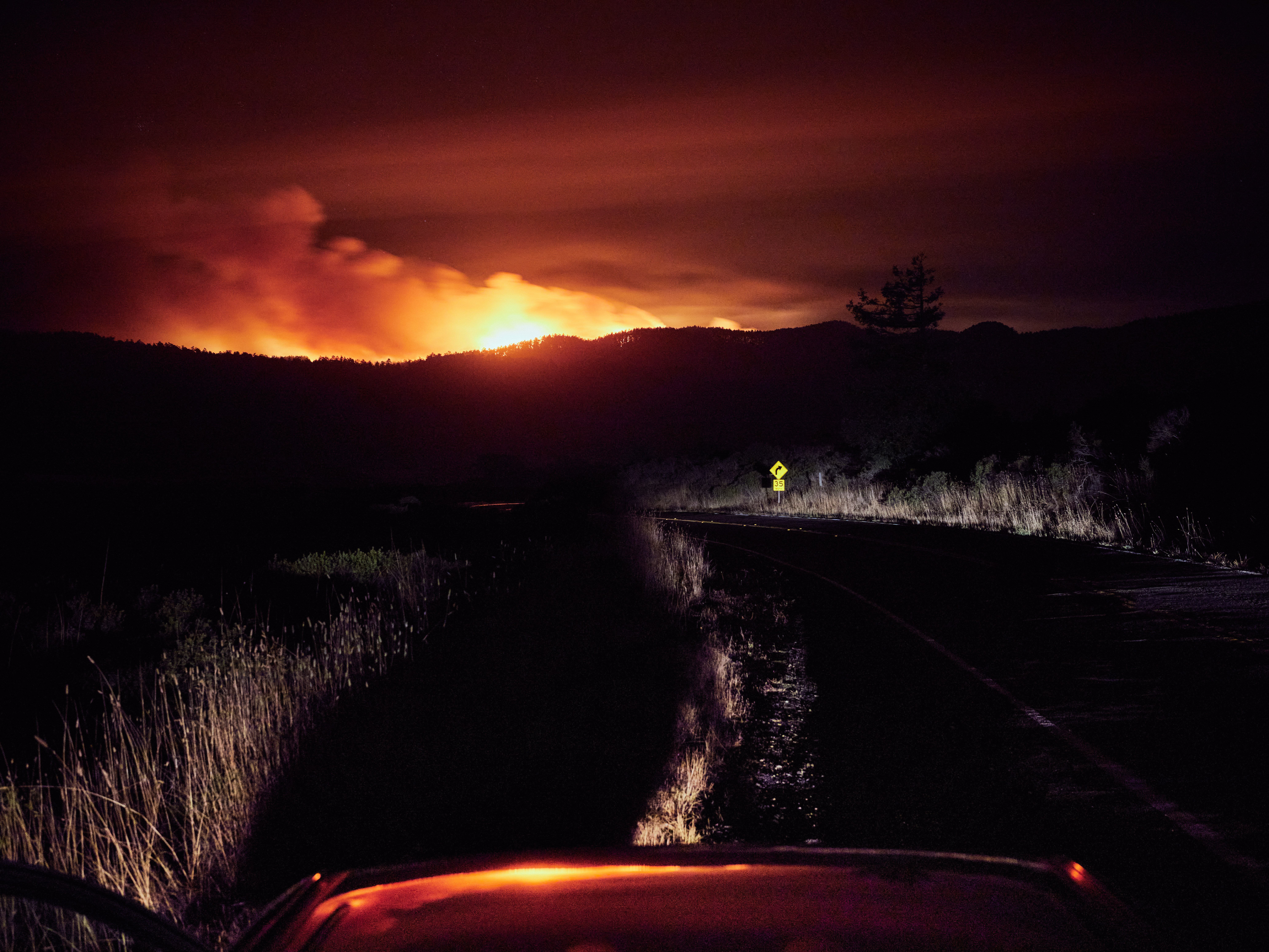2020, FIRE BURNING, POINT REYES NATIONAL PARK