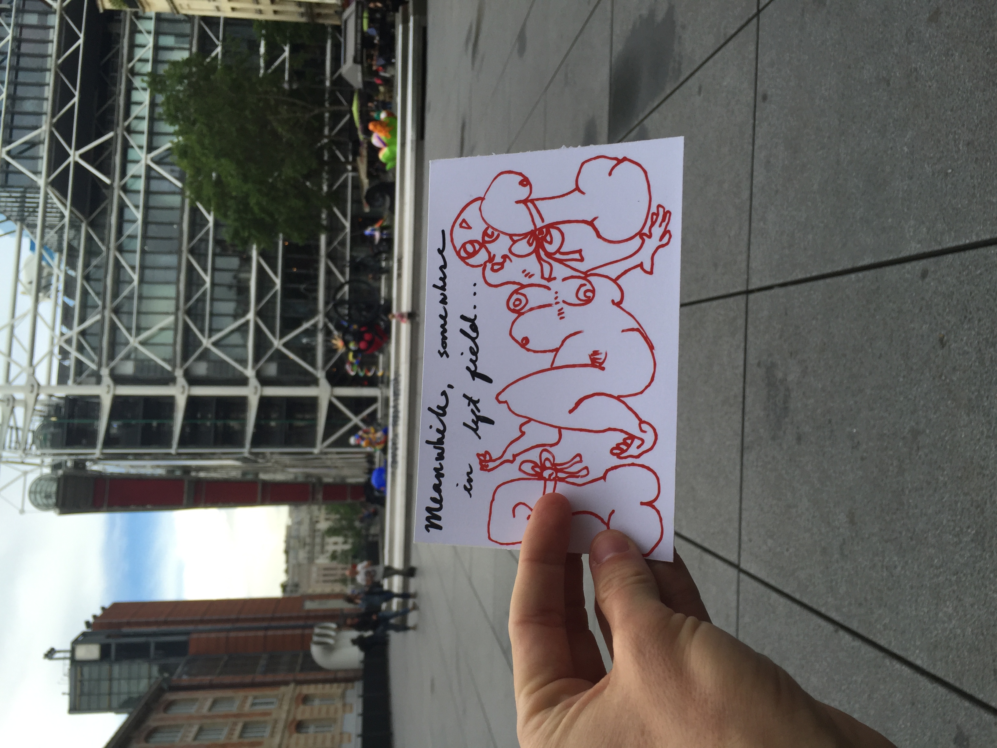  I left it in front of the wonderful Niki de Saint Phalle fountain outside the Pompidou. 