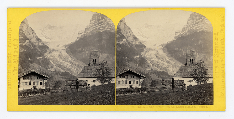 Vista sul ghiacciaio minore di Grindelwald, Canton Berna. (1863)