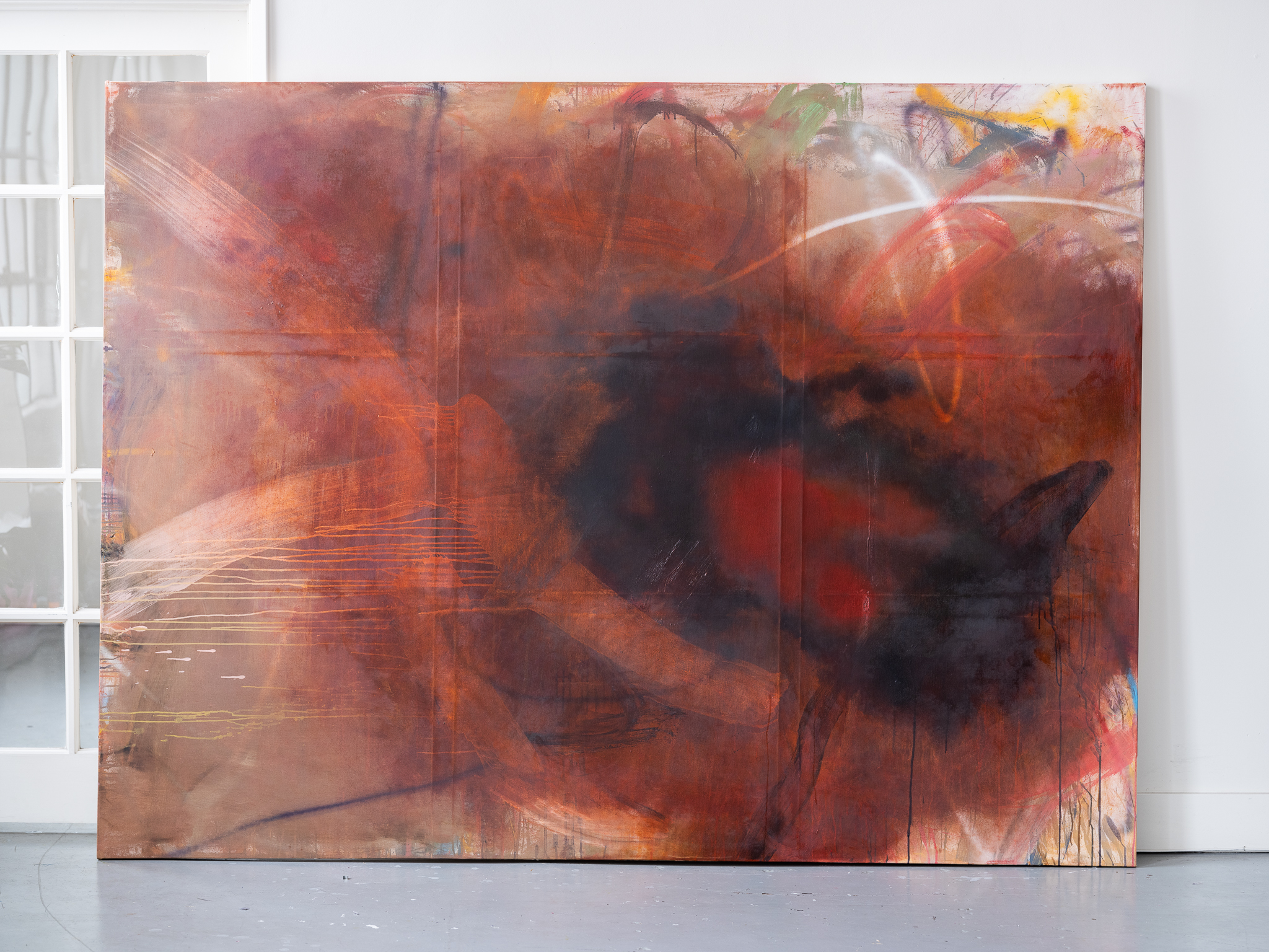 scream 72x92 oil/acrylic/enamel/aerosol on canvas