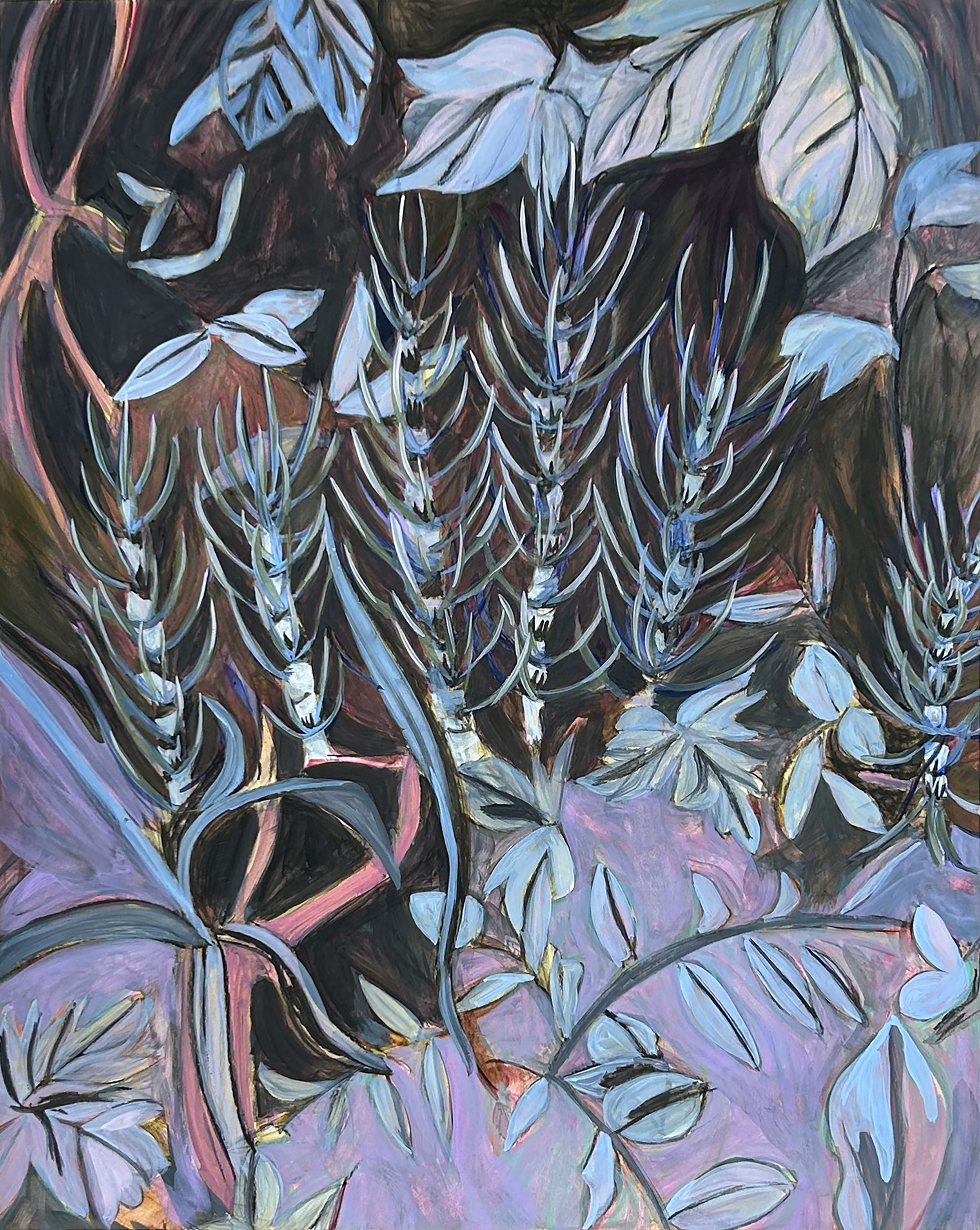 Forest Floor 1, 18x24", Charcoal and Acrylic on Paper