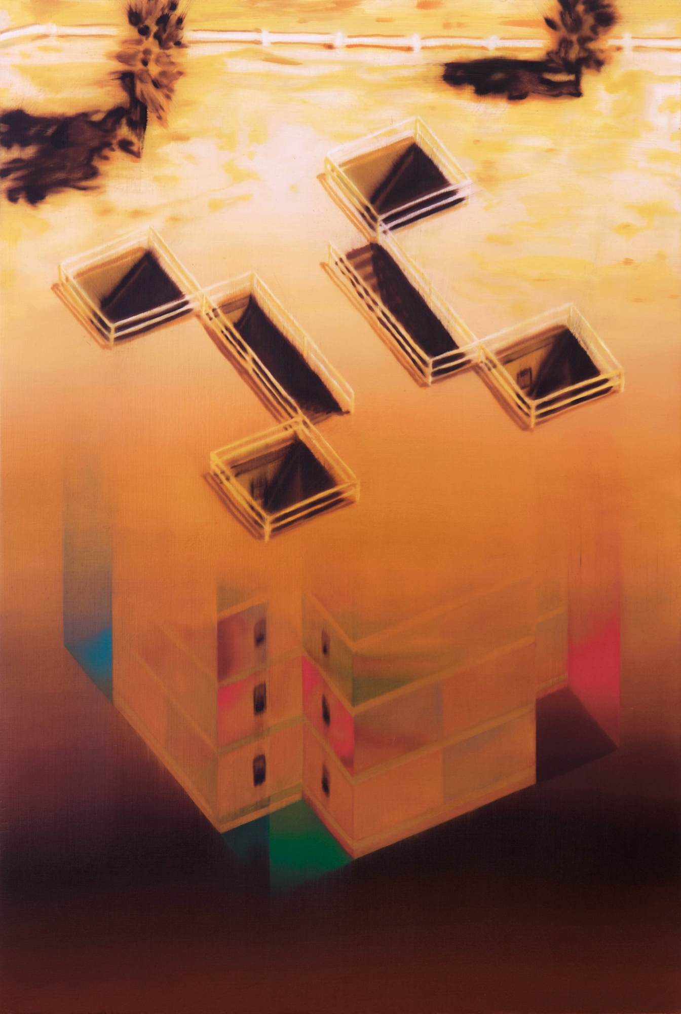 As Long As We Keep It Down. 2012. Oil on wood panel, 36" x 24" (91 x 61 cm)