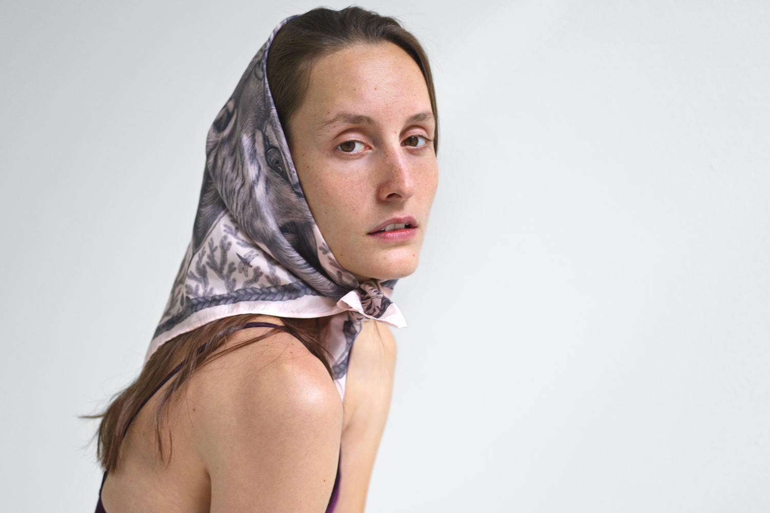 Braid.Stone.Needle - Silkscarf Pink Lynx