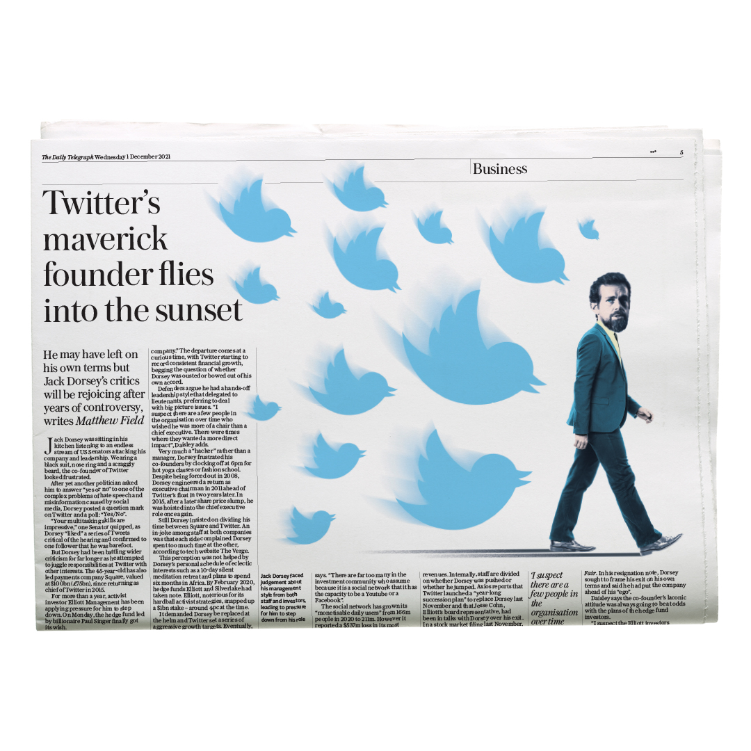 Twitter founder Jack Dorsey exits - 1 December 2021