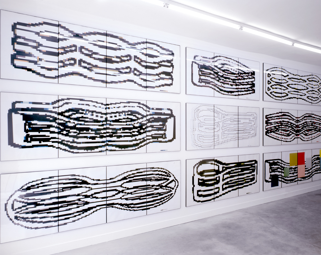 "Proto Forms", 2003, Gouache on paper, variable size, Galerie Clark Parkin, Paris