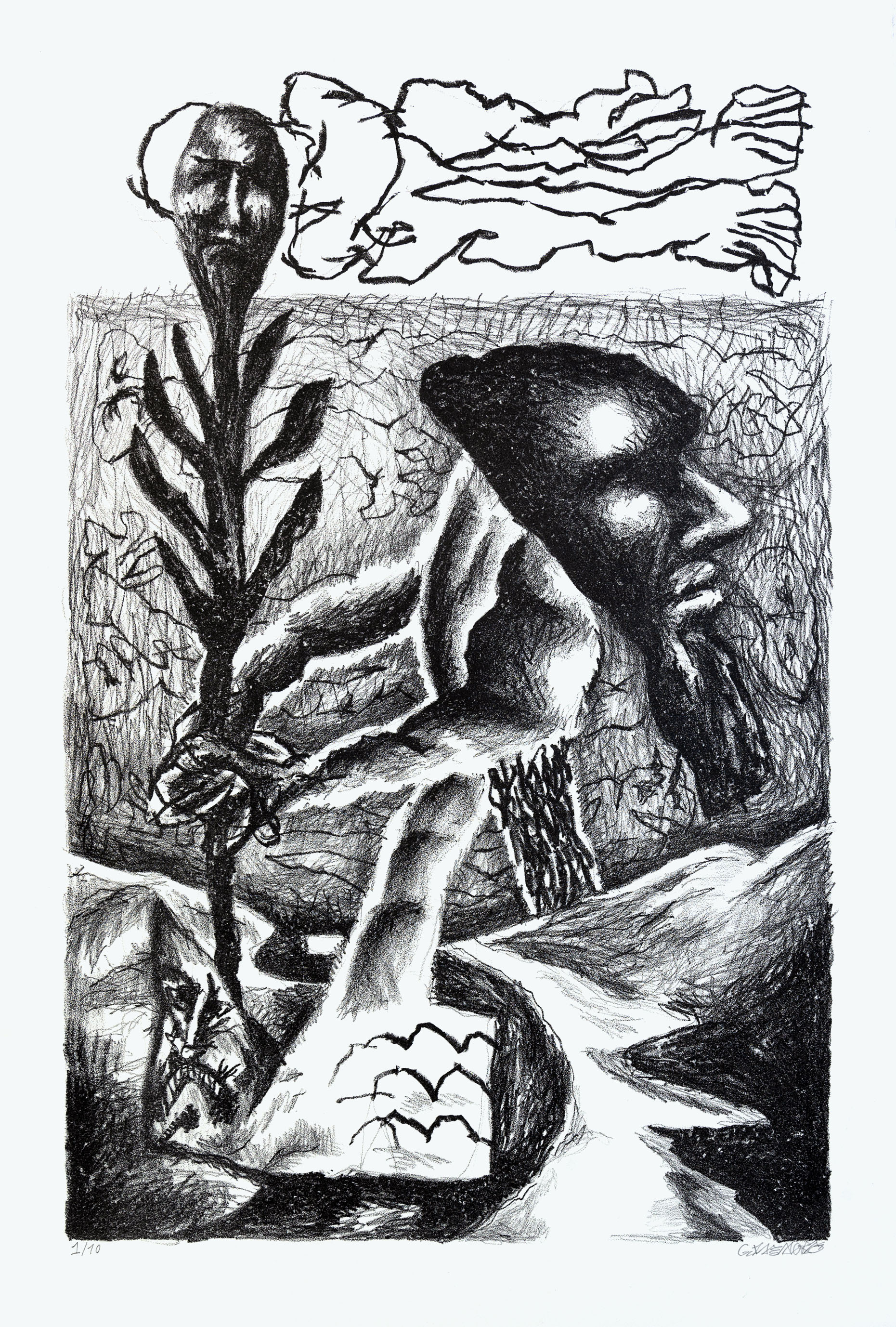 Untitledlitograph on paper, printed by Litografia Bulla, edition of 10, 60x40cm, 2022 · info