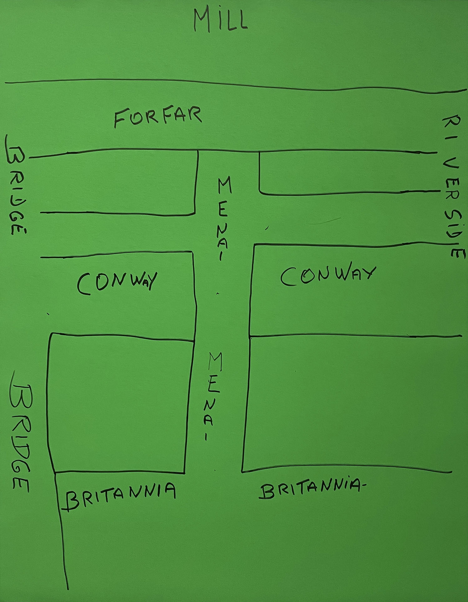 Dad’s Memory Map, 22 x 32 inches/pouces, Goose Village, 2022