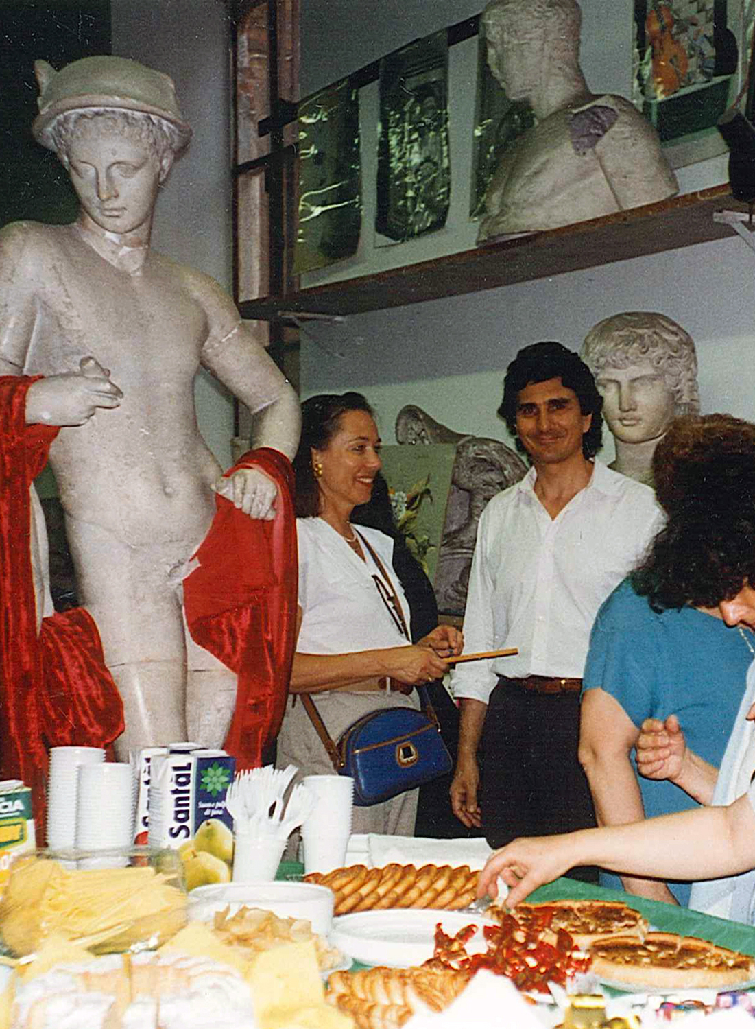 Adriano Altamira, festa di fine corso, Accademia di Brera, 1996