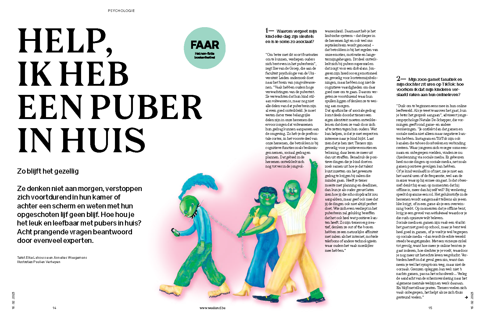 "Help ik heb een puber in huis" for Knack Weekend - 2023