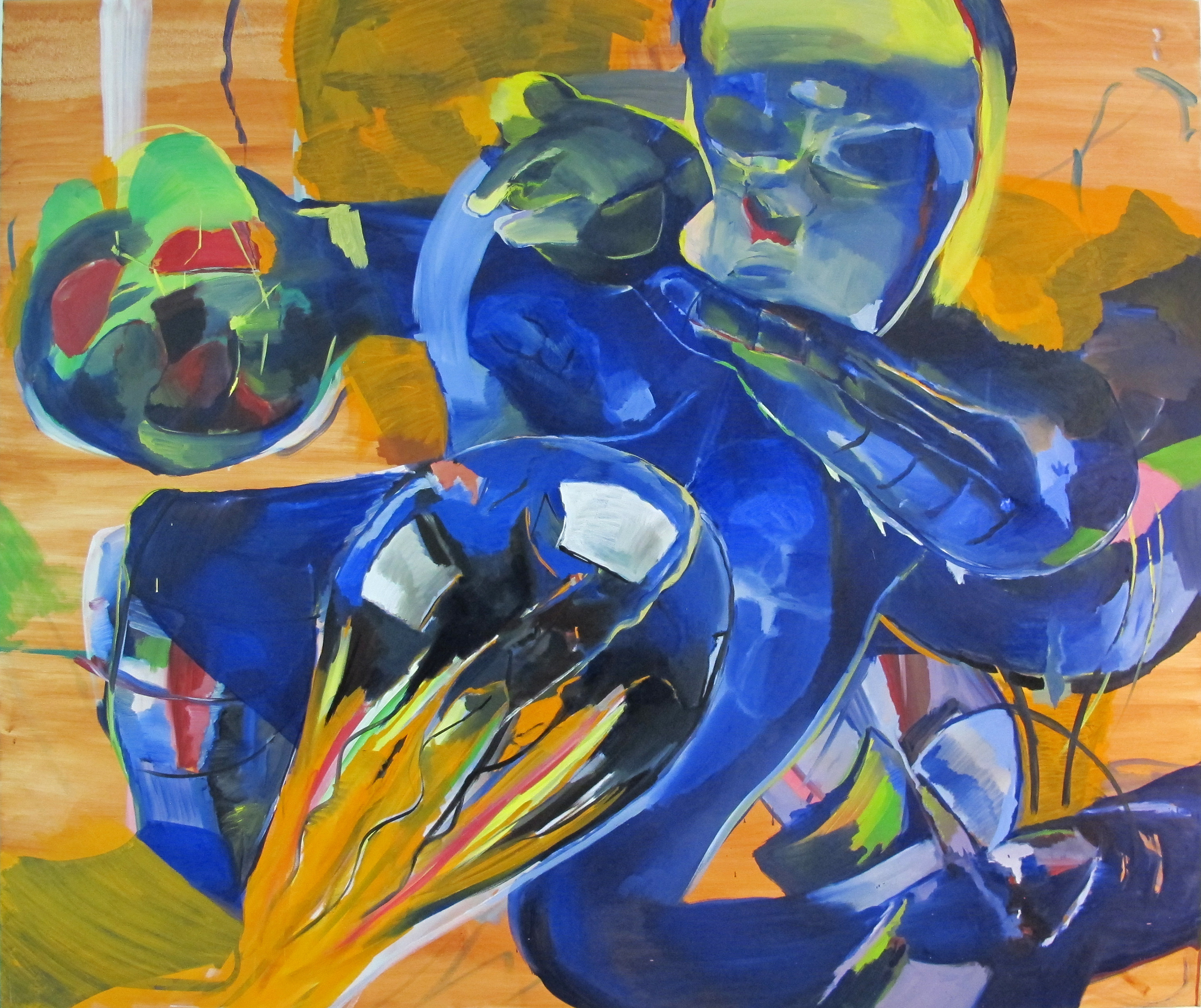 "The Goalkeeper", 2016. Oil on canvas, 160 x 190 cm