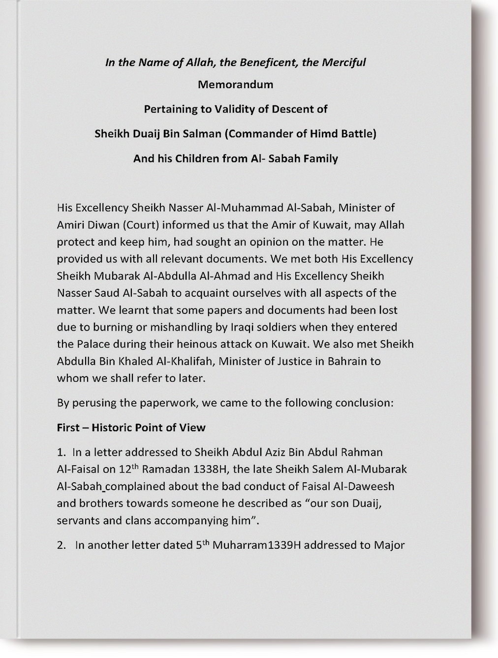 Follow up report by Rashid Abdul Muhsen, 2017.