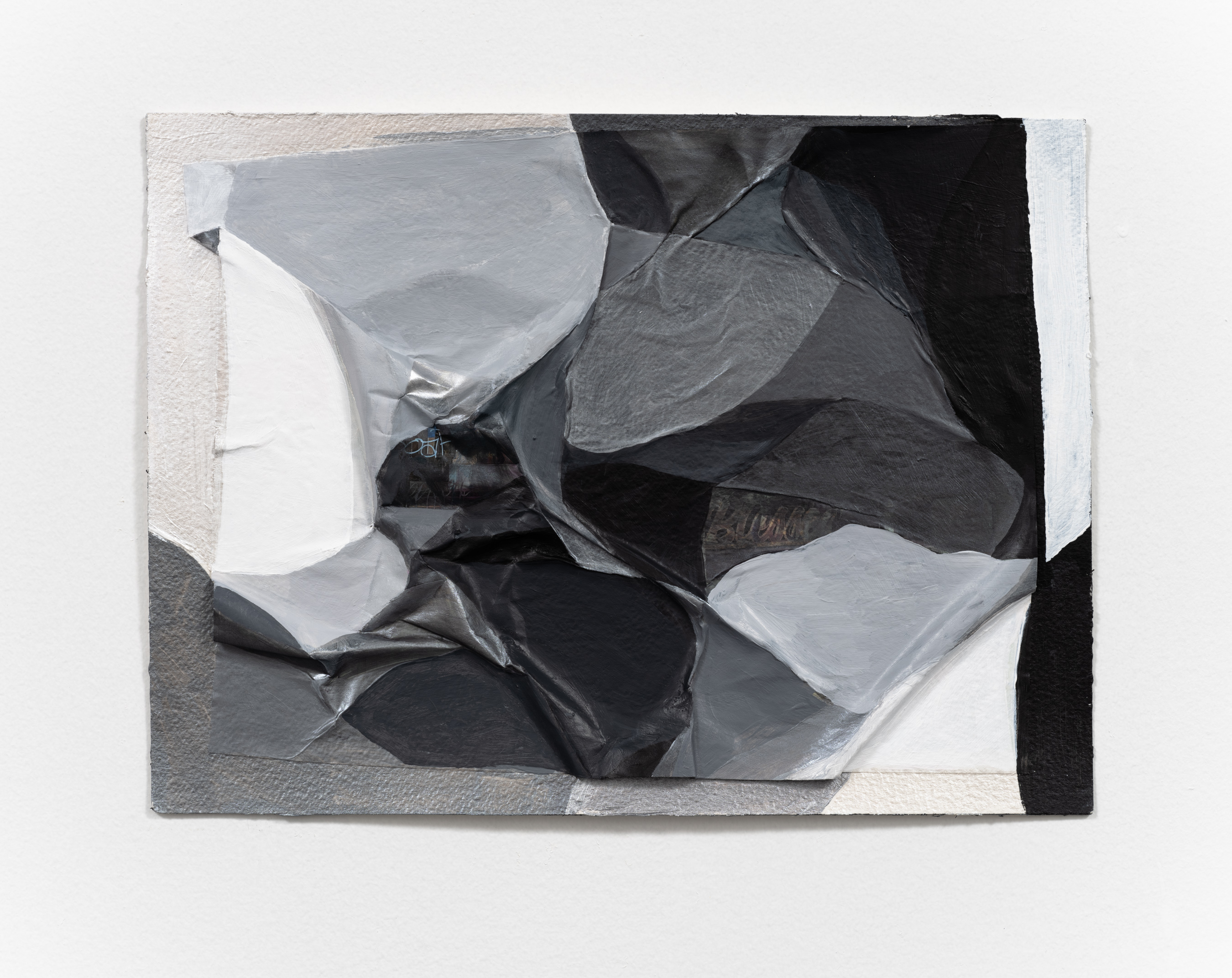 Page 2, 2022, 9 x 12 in, Acrylic and printed photograph on Arches paper