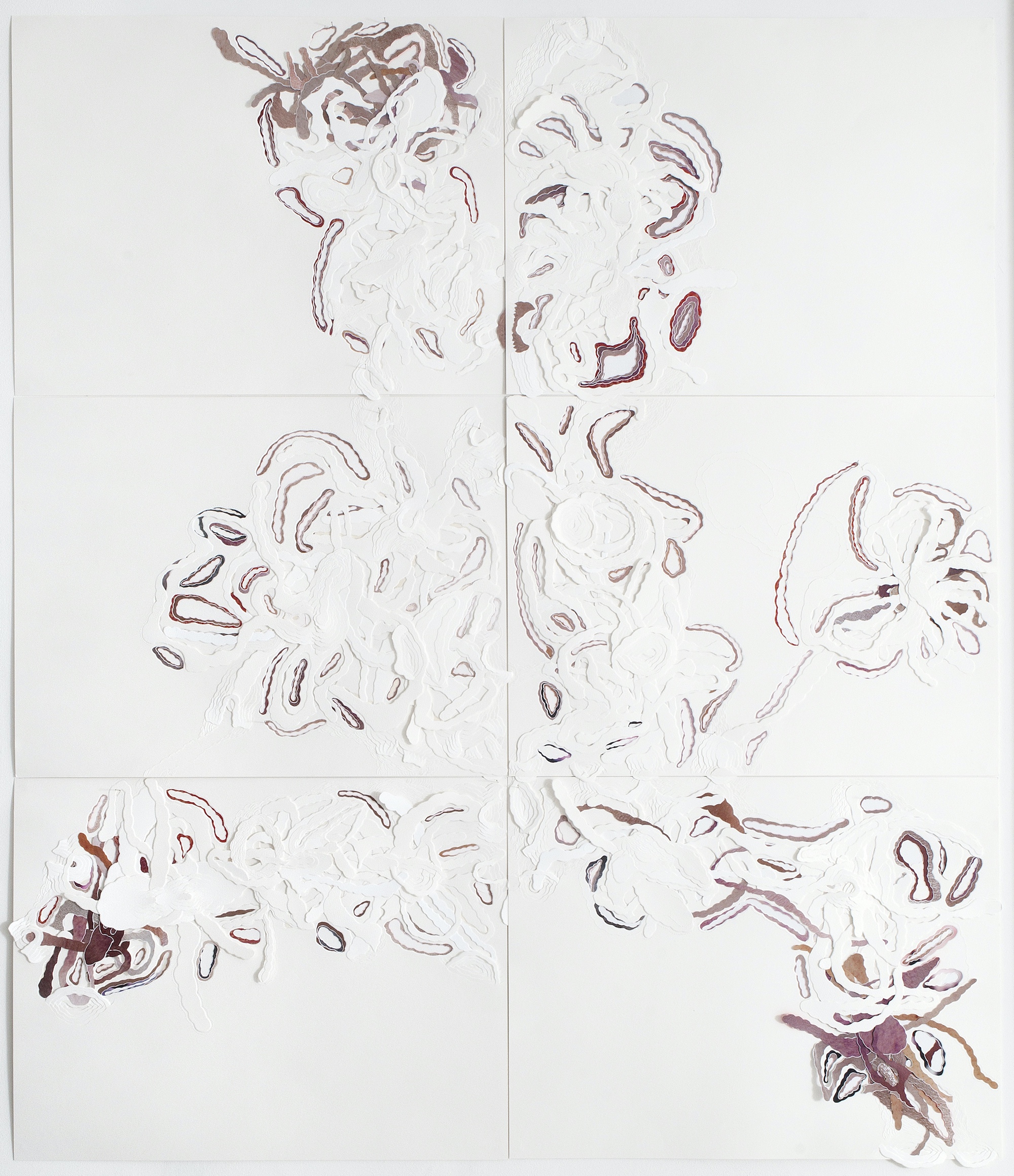  Untitled, 2009 . Cuts, carvings and perforation on paper and on fragments of photographs .  150 x 130 cm . Private Collection, Belo Horizonte, Brasil