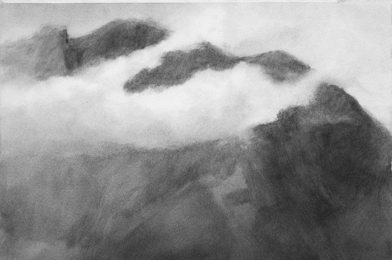 Massif, enveloppementgouache on paper38 x 56 cm, 2018