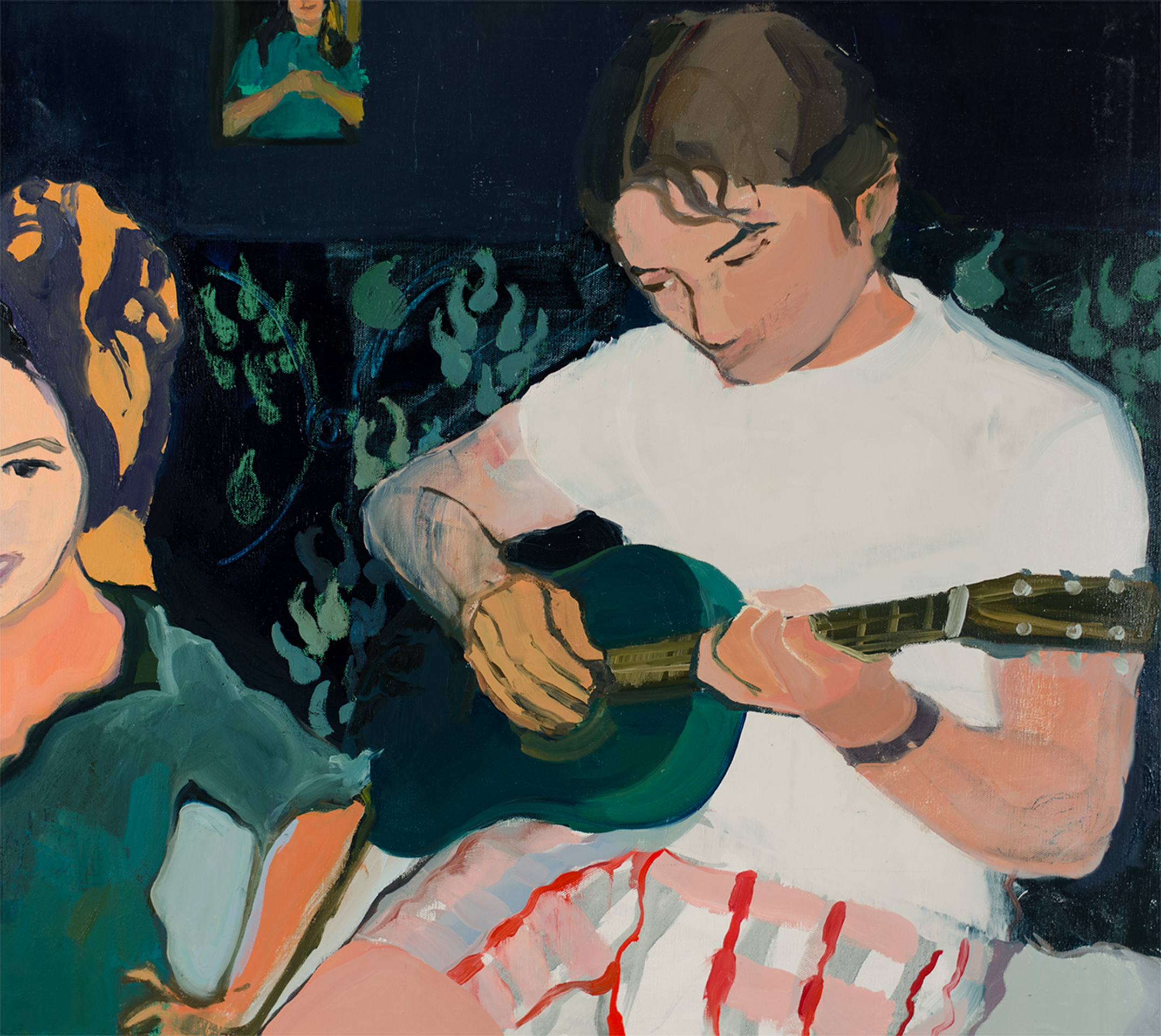 Untitled (green guitar) 27x30” oil on linen 2015