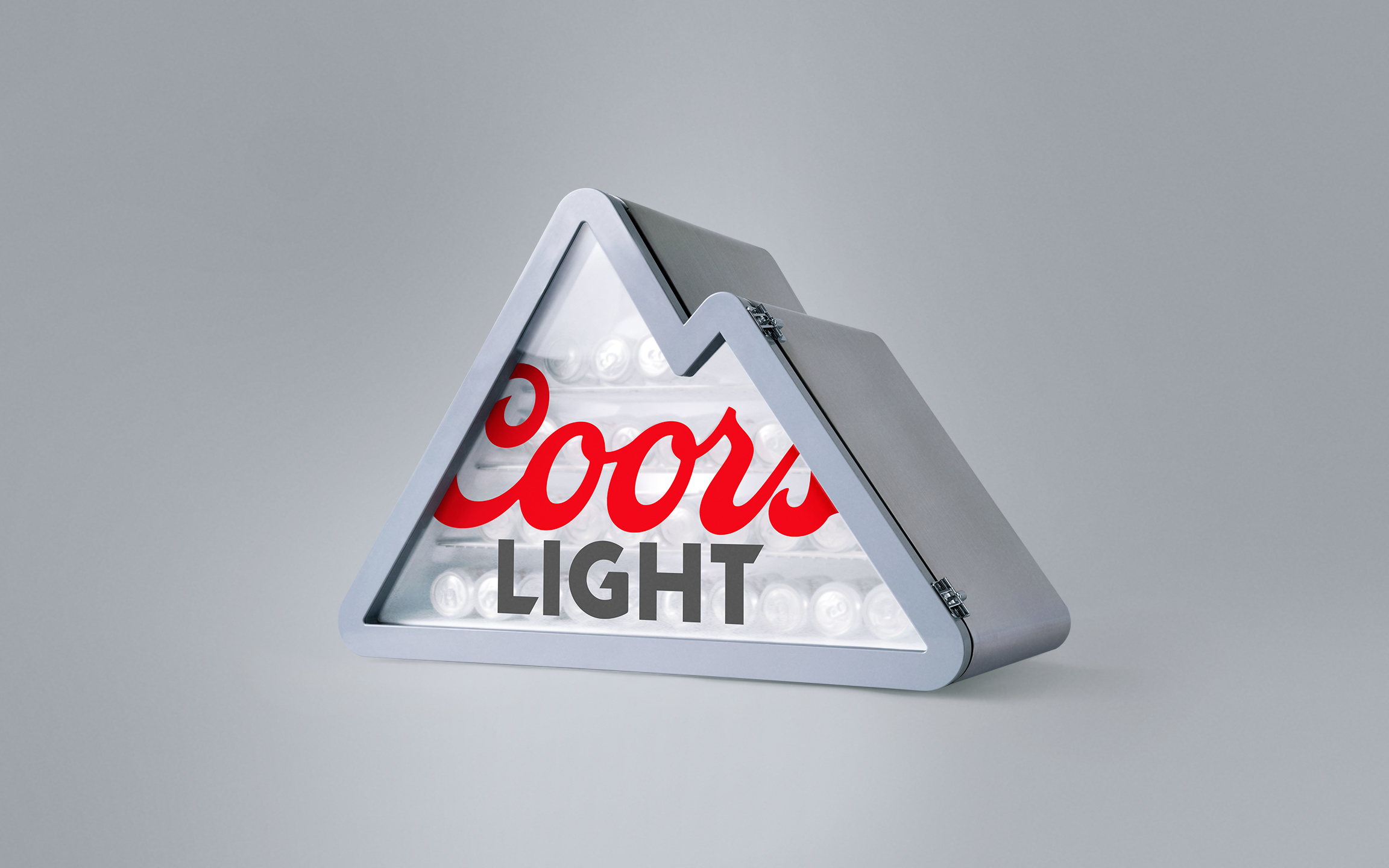 coors light mini fridge mountain