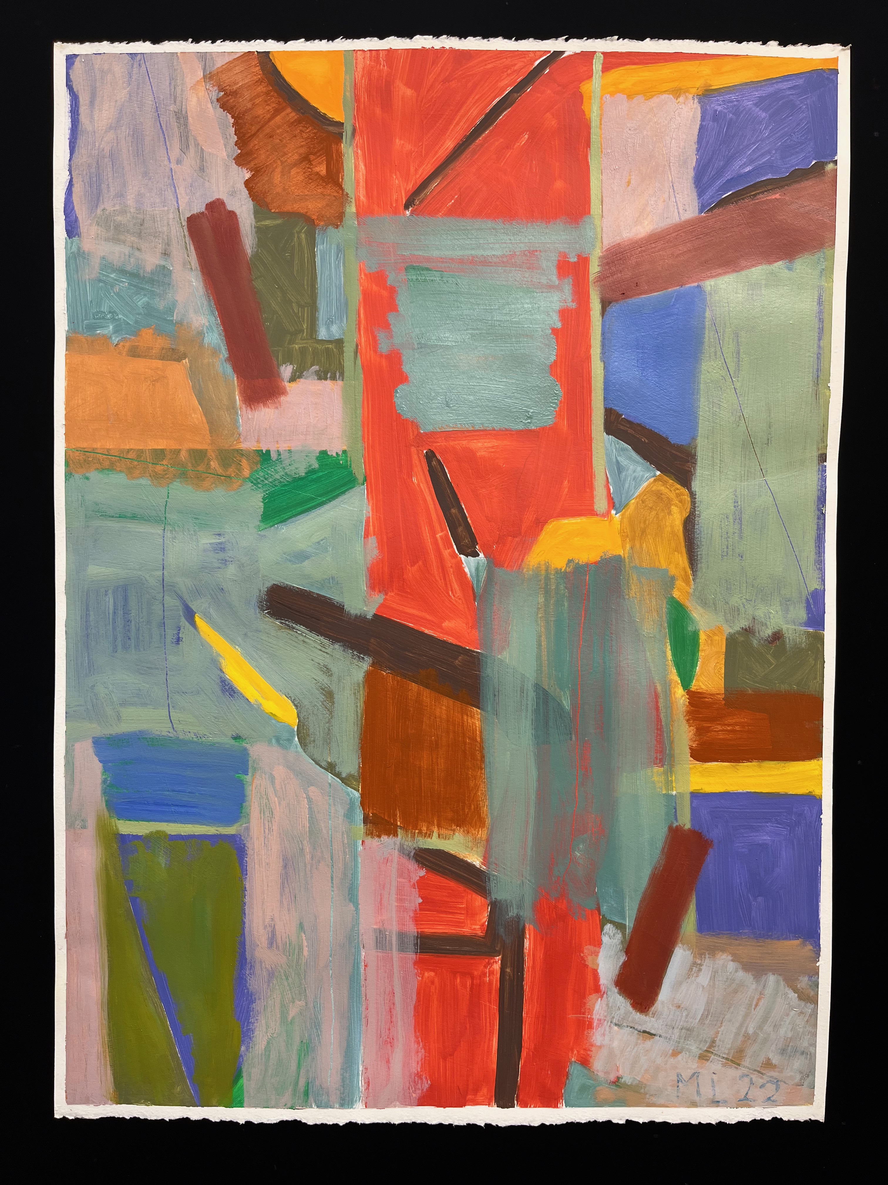 Kachina. 2022. oil on gessoed paper. 30" X 22"