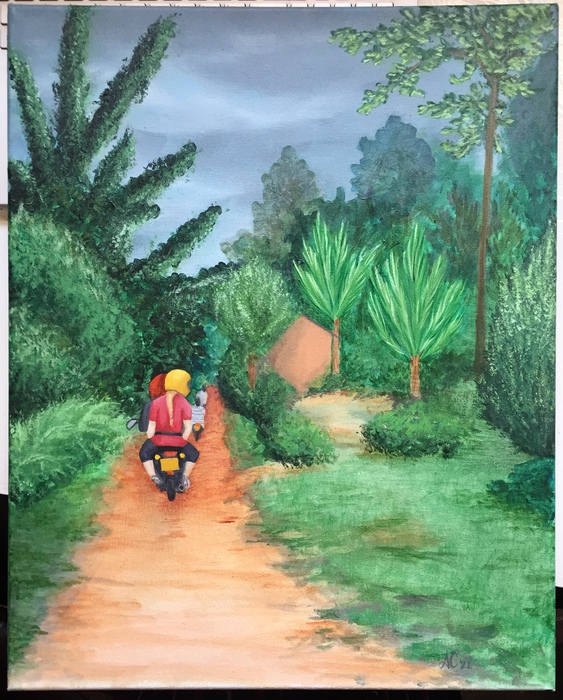 Anna Lien, Piki Piki, 16" x 20", acrylic