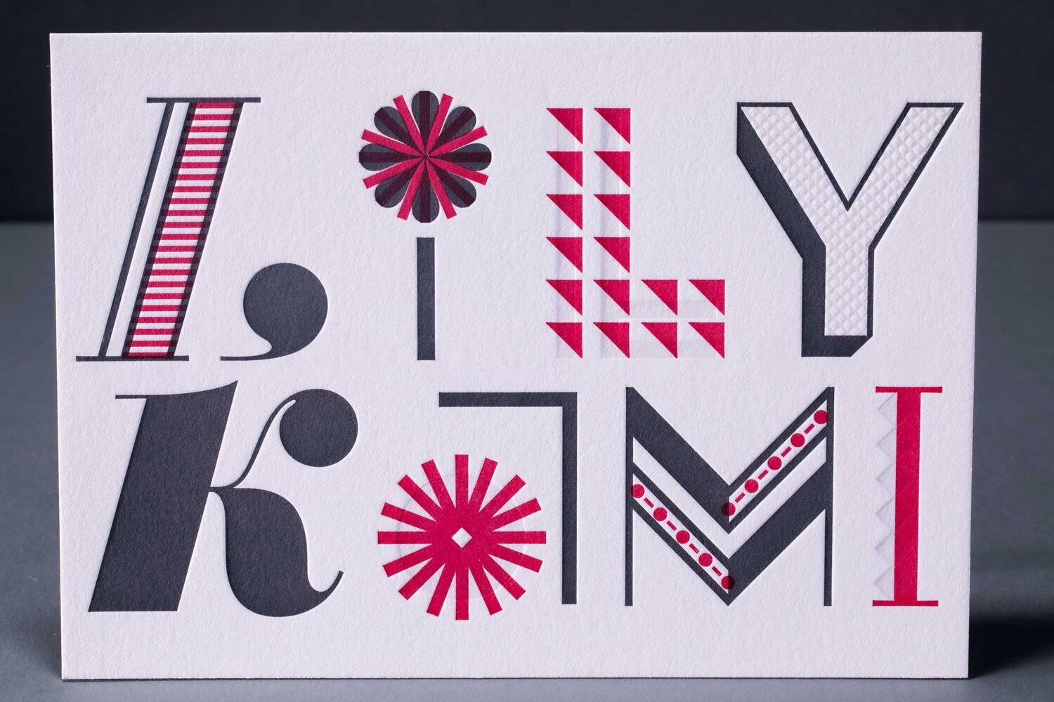 LETTERPRESSLili and Kami's birthday invitation