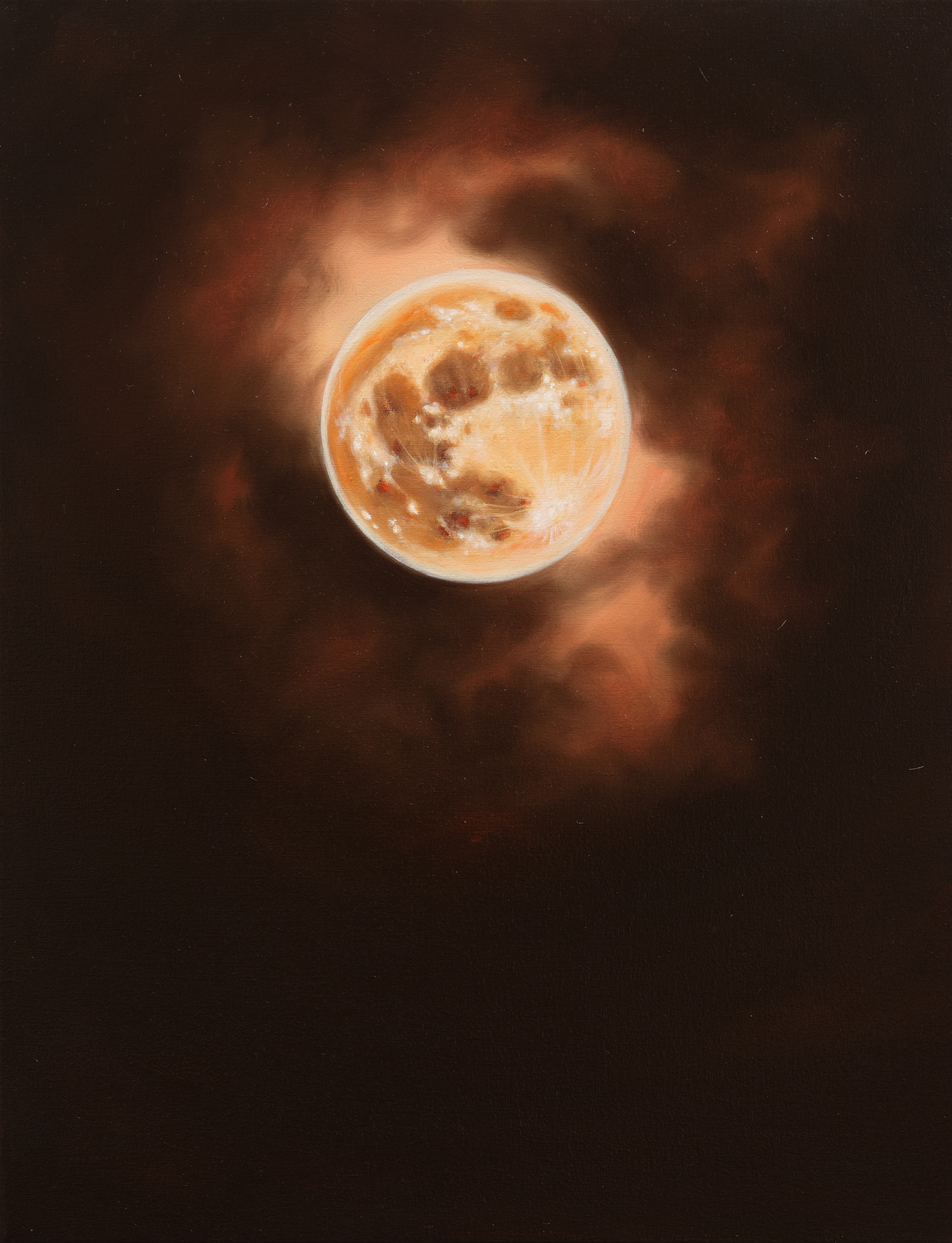 Moon, Again, Oil on Canvas, 350 x 460mm, 2023