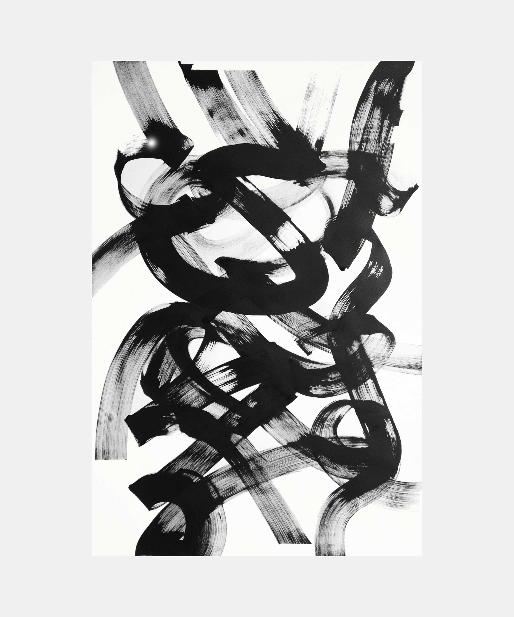 Improvisation, 2014. Ink on paper, 90&#160;x&#160;120&#160;cm.