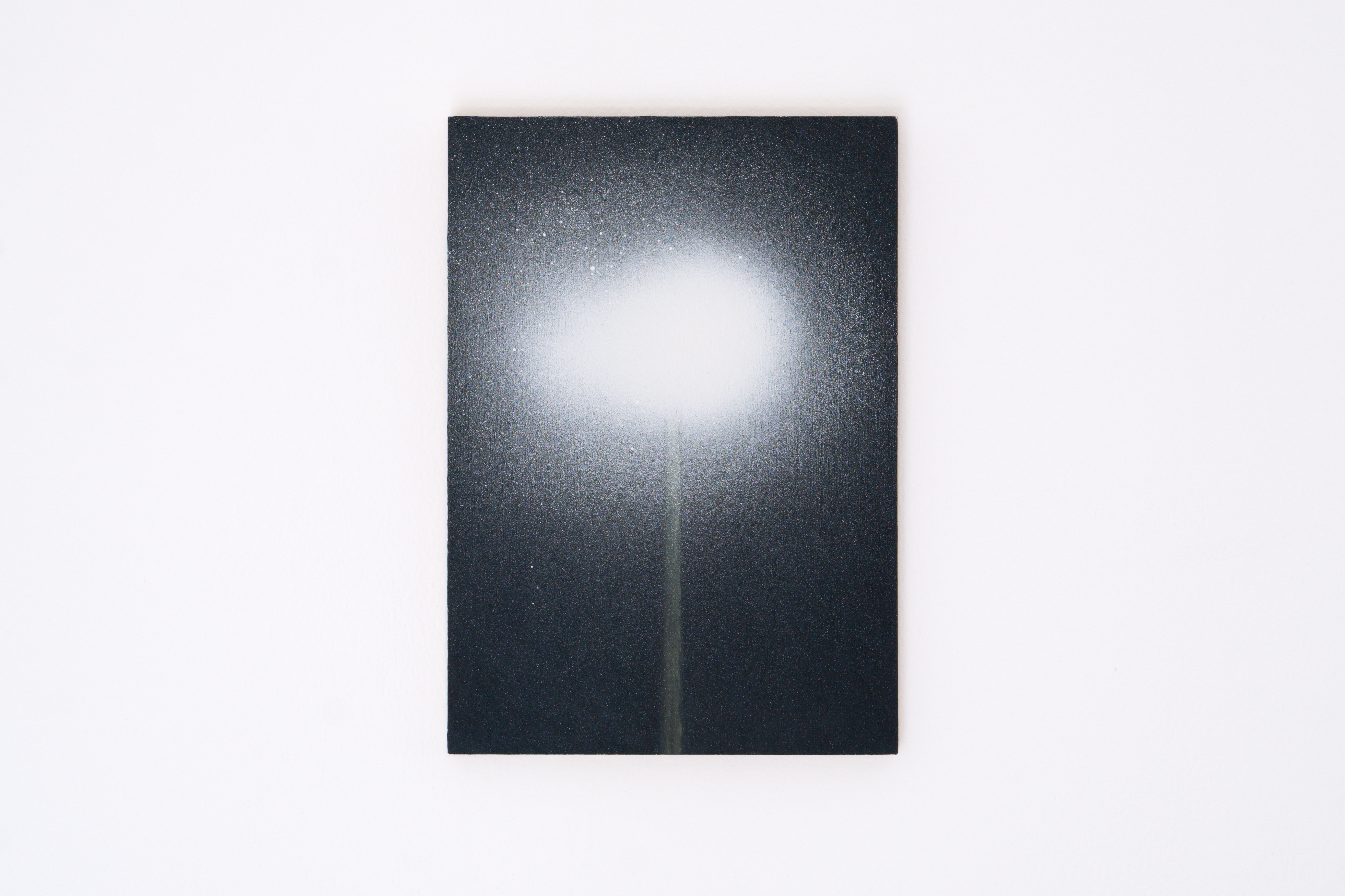 Untitled, 2021, Oil and Spray Enamel Paint on Wood, 21 x 30 cm.