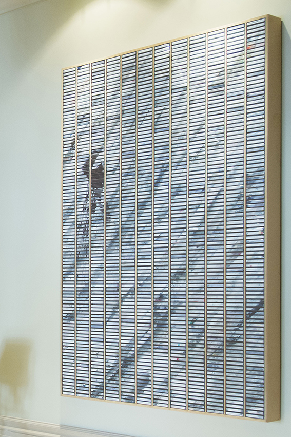 "KS-Painting mit Marmorierung", 2009, 213 x 147.5 cm / 83 3/4 x 58 in dispersion on printed cardboard plastic in wooden case