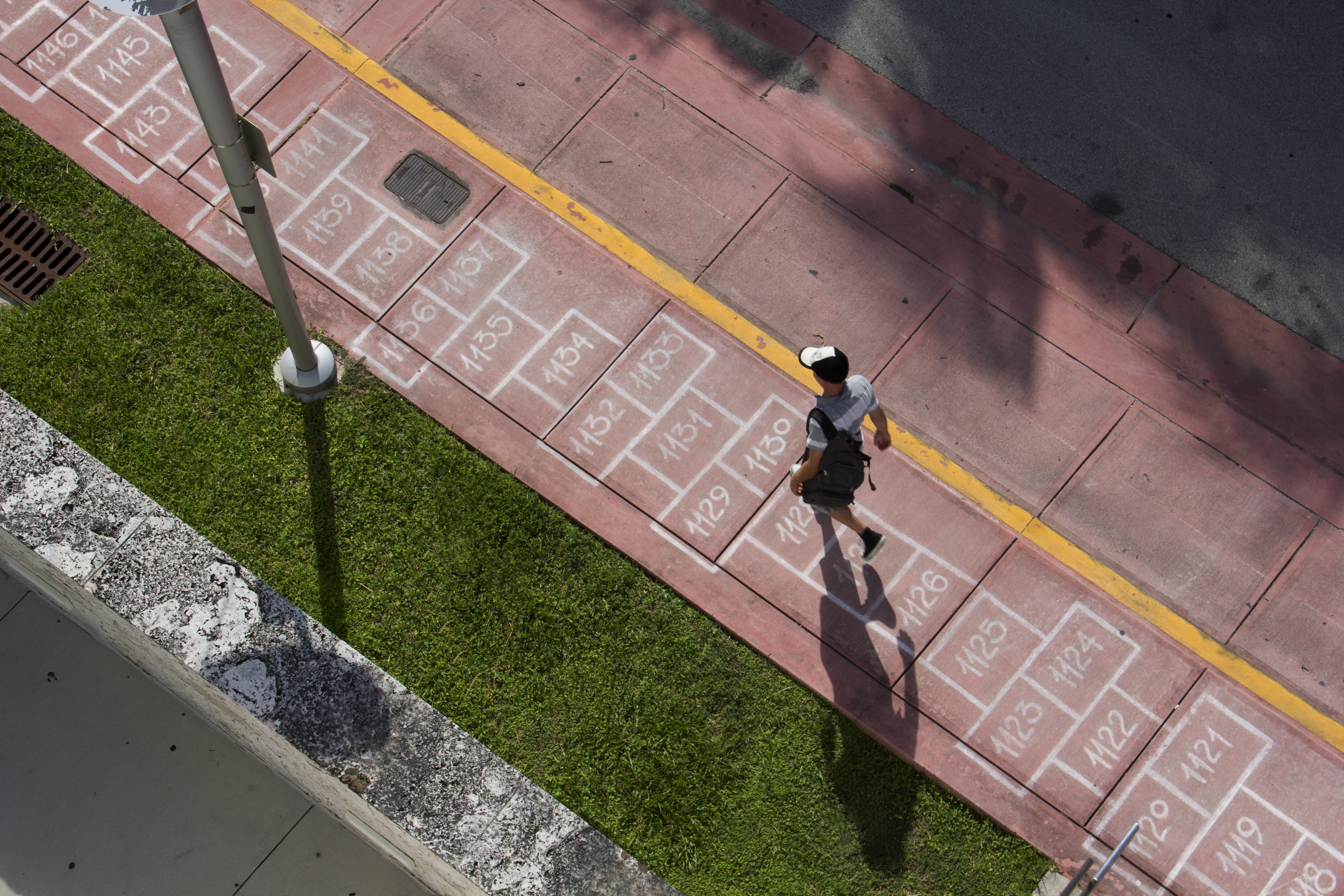 Rayuela, 2015, Side walk intervention, The Bass Museum, Miami