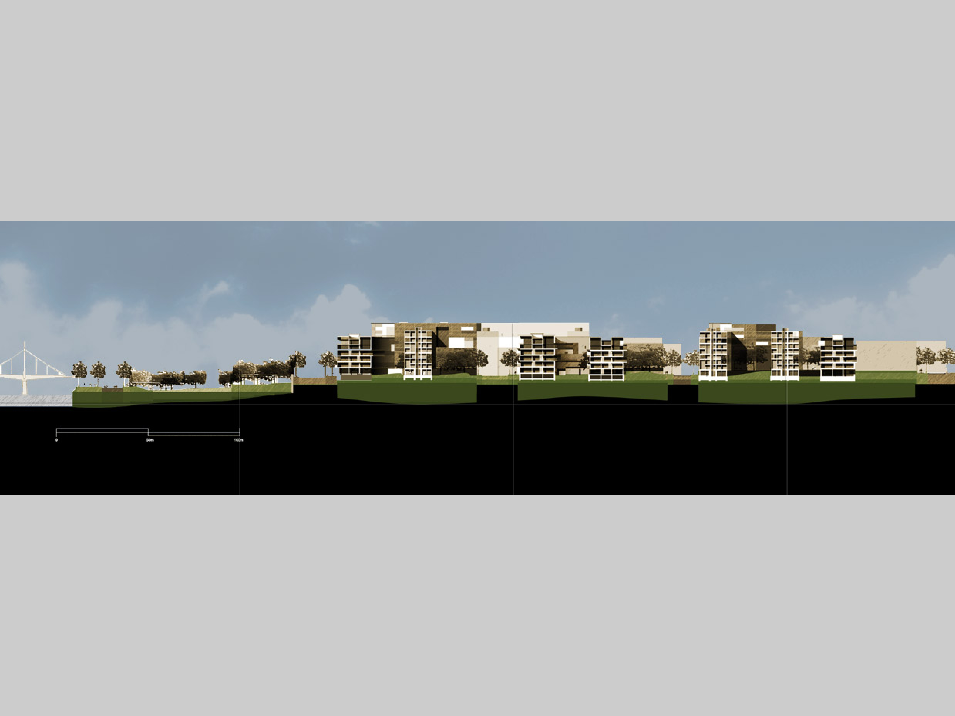 Transversal section through fabric