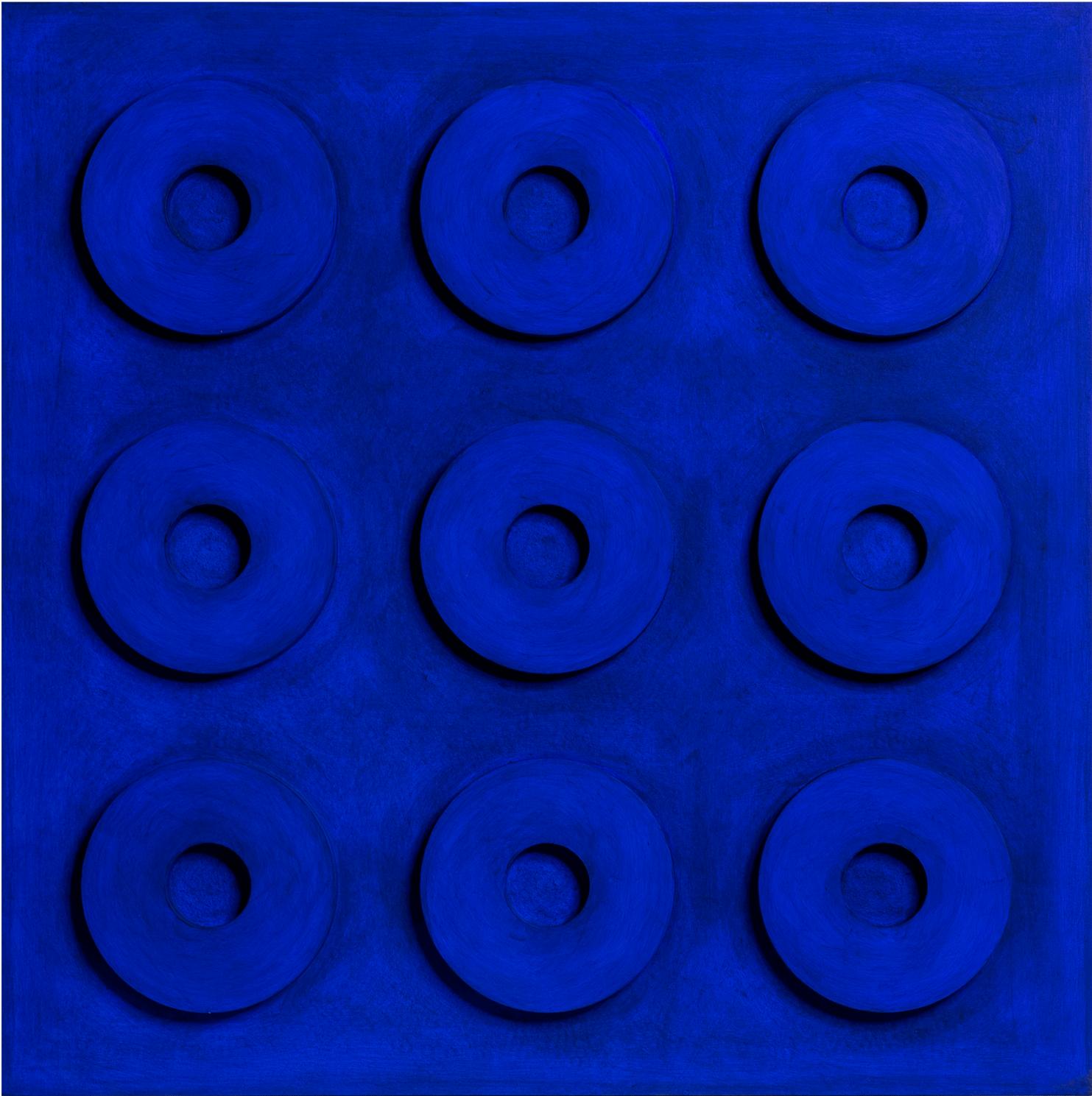 Monochrome Landscapes II. Ultramarine 2 / Series of acrylic paintings on fibreboard 2021–2022 / 50x50 cm