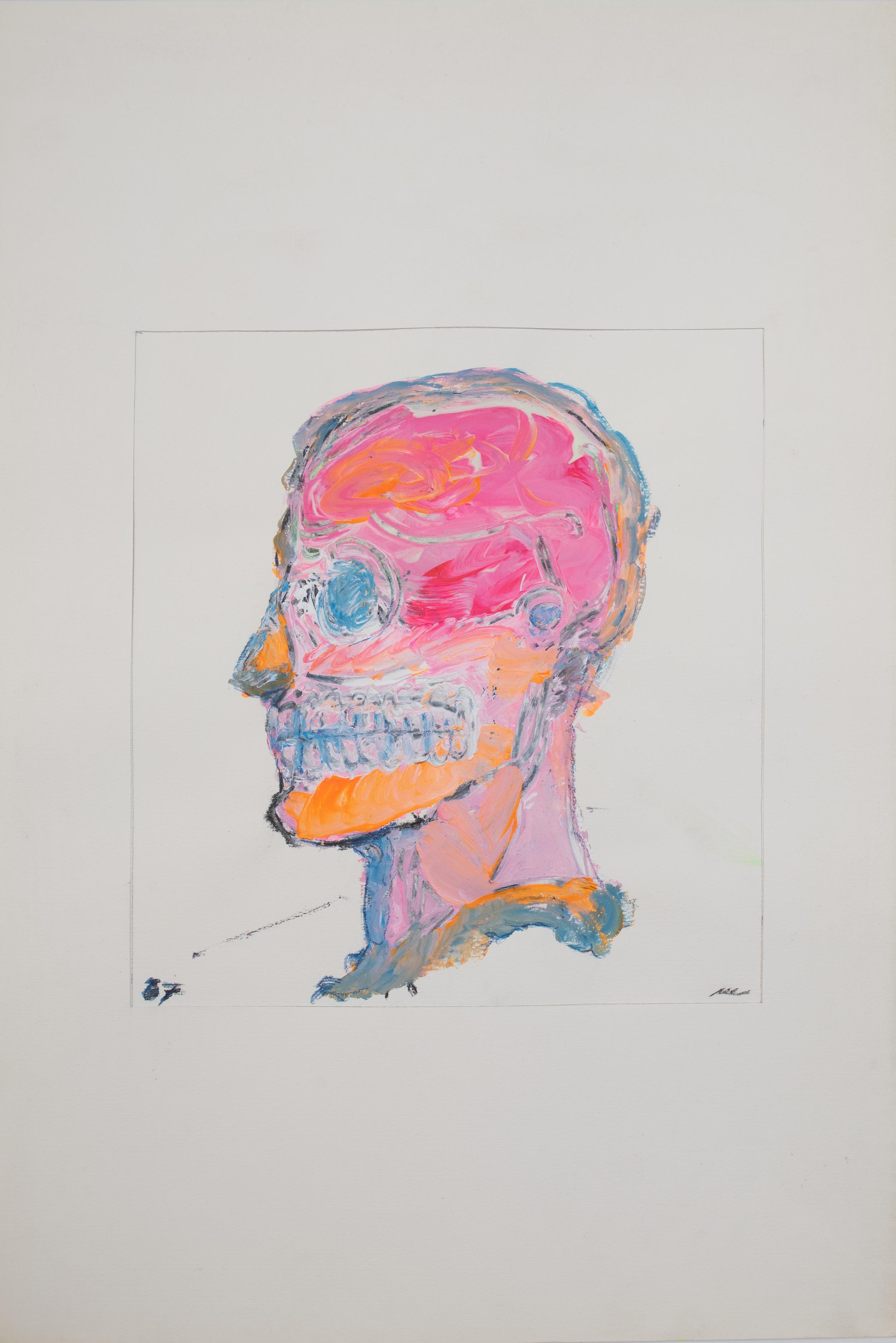 Fabio Mauri, Senza Titolo, 1987, tecnica mista su carta, cm 48x33