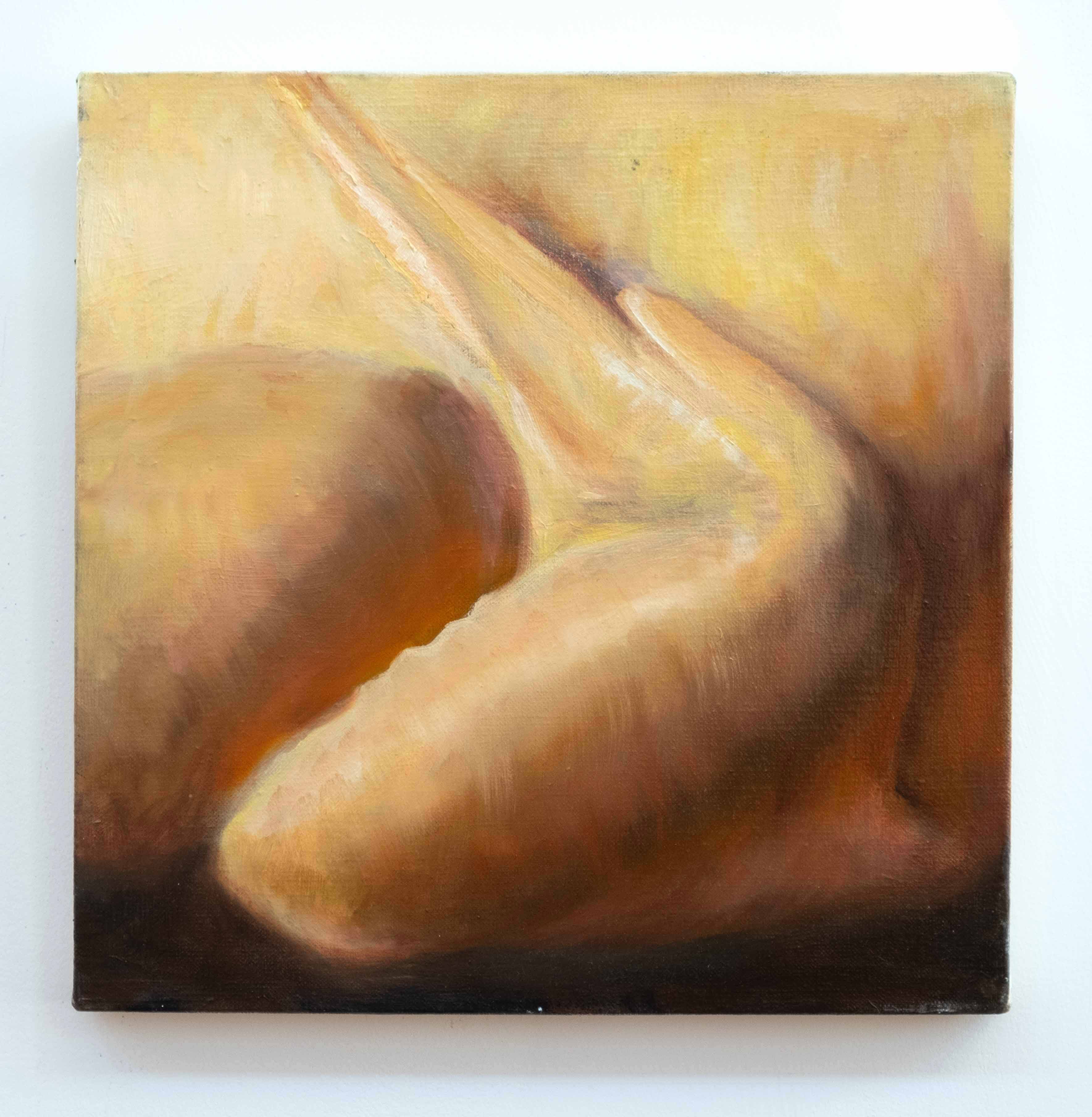 Untitled (from the Chicken Series), oil on linen, 12 x 12 inches, 2014