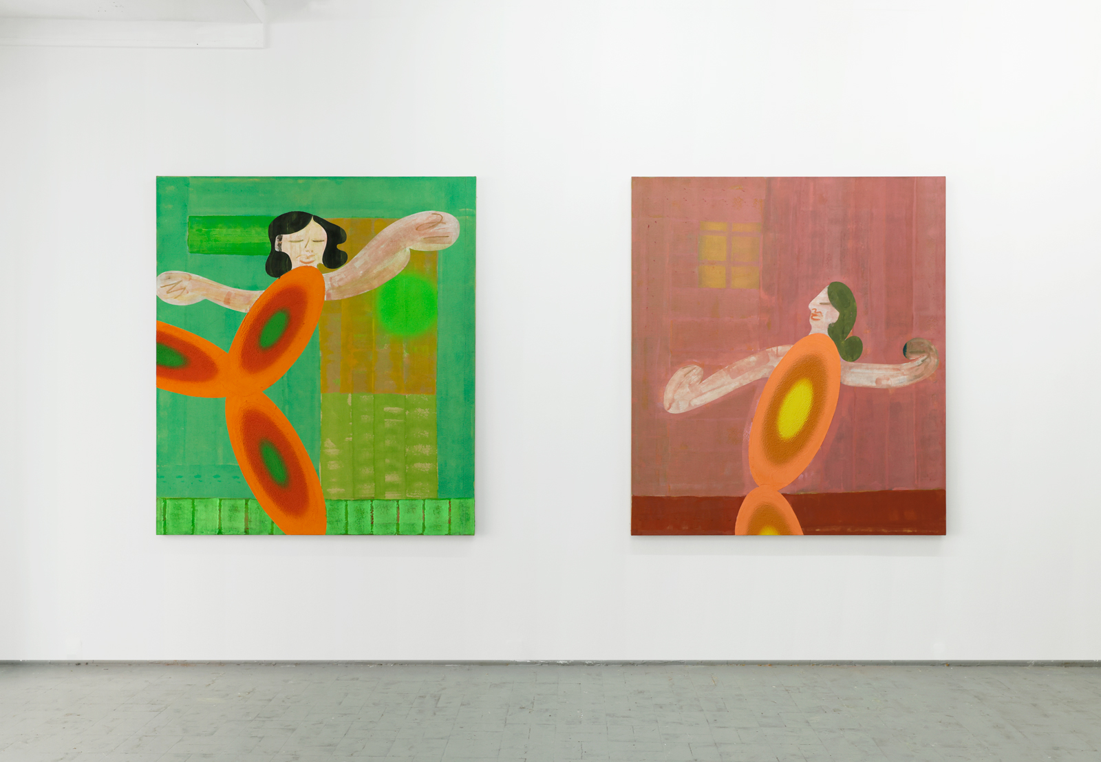 Left: The Killing Moon, 2023   Right: Pink Rain Dance