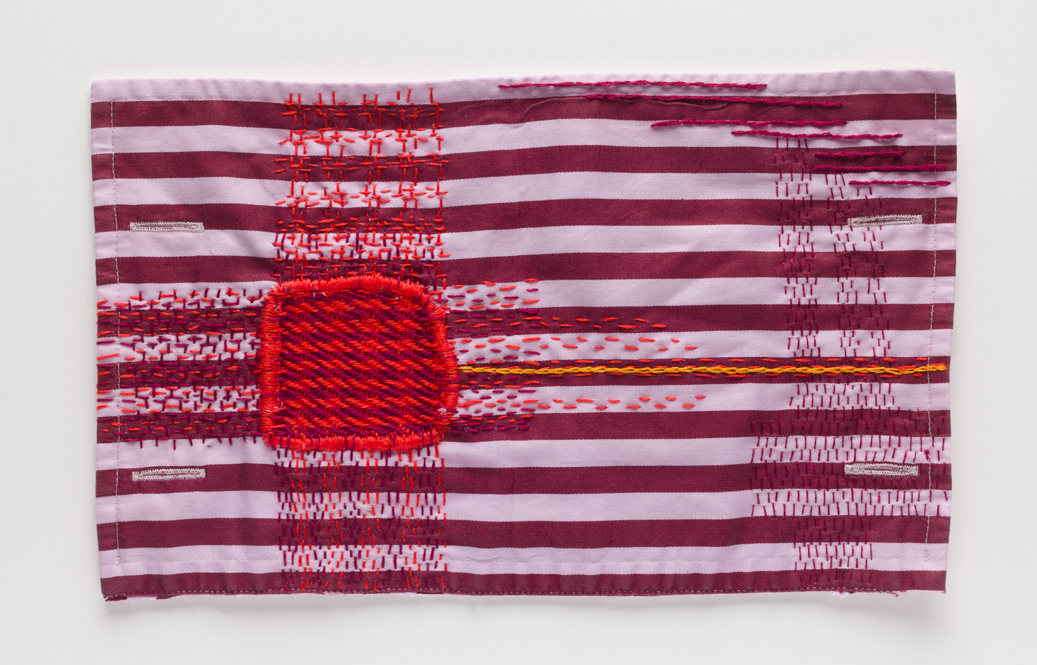 Cuff 29, 2025. Mending and embroidery in shirt cuff. Photography by Tim Thayer.