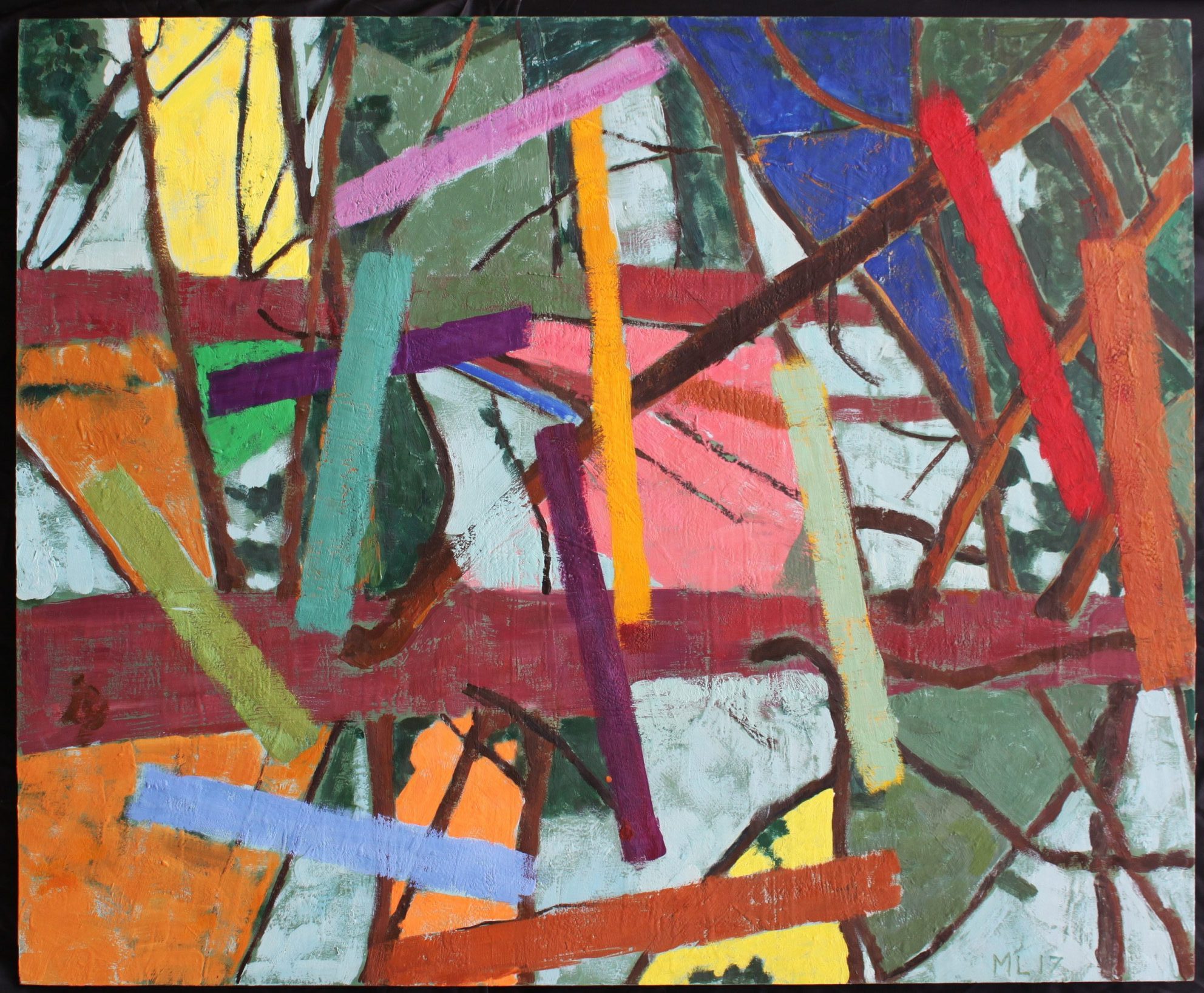 Deerwood. 2017. encaustic on panel. 36 1/2" X 44 1/2" (Priv. Coll.)