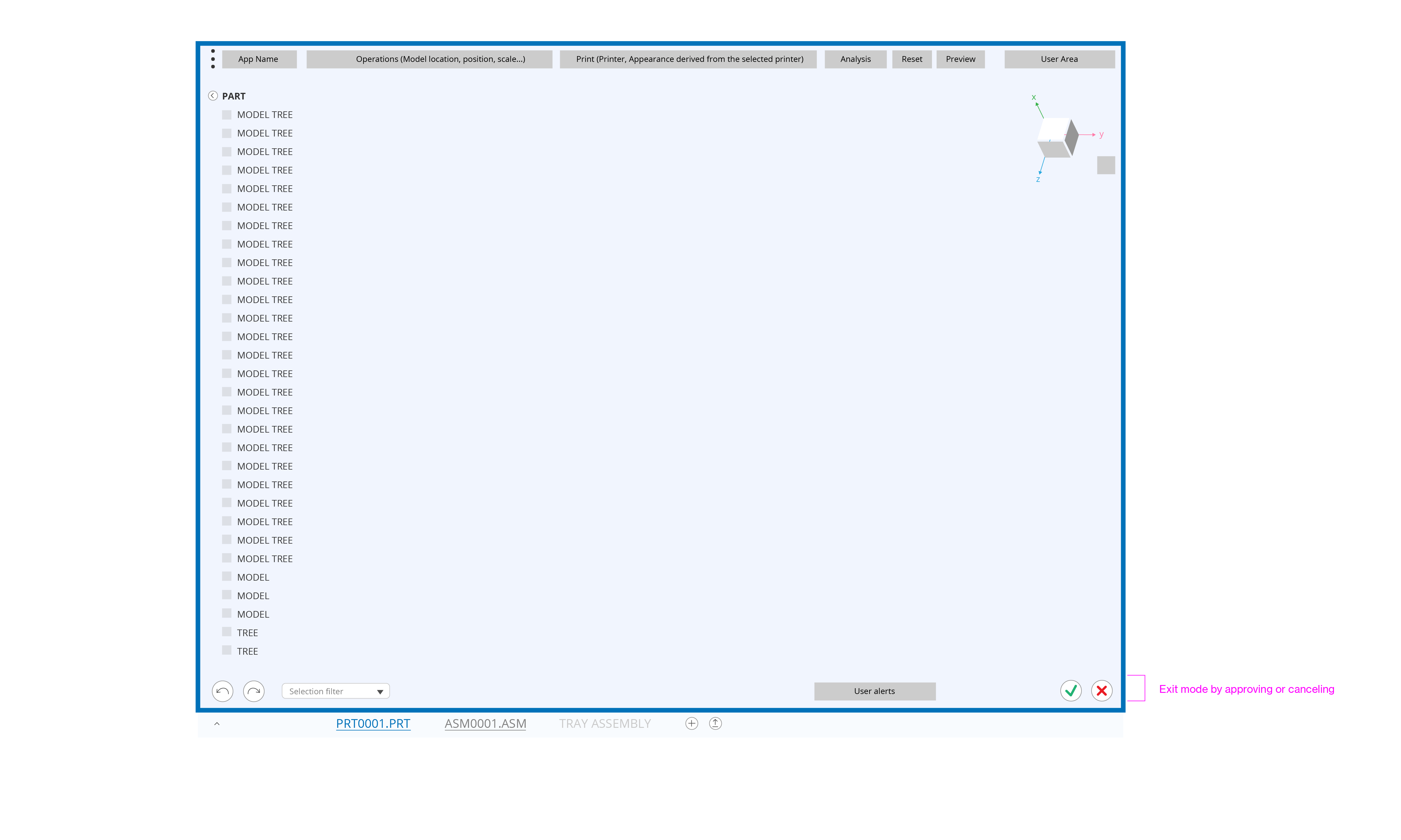 Inside a command mode.