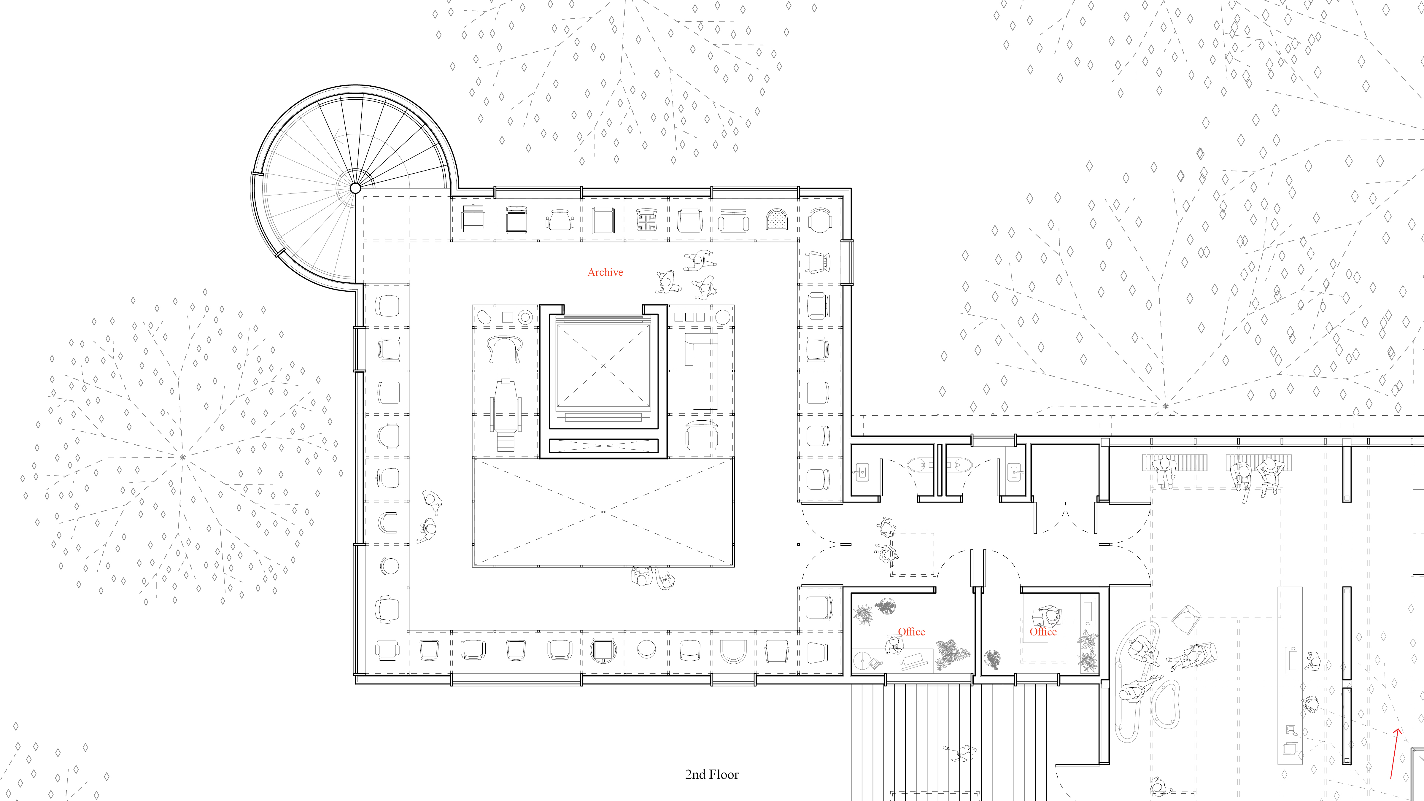 Second floor plan detail
