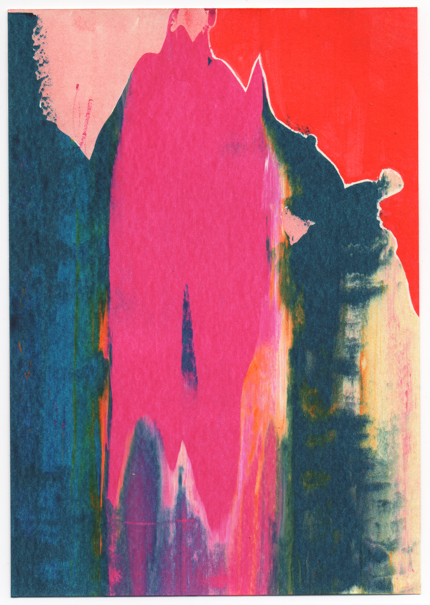 Untitled 491, 2018, Acrylic on paper, 21x14.8cm