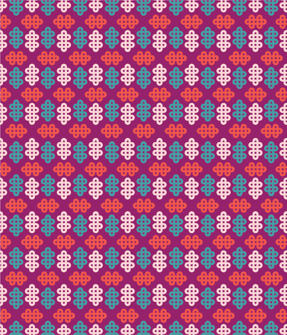 Focus on patterning inspired by geometric knots.