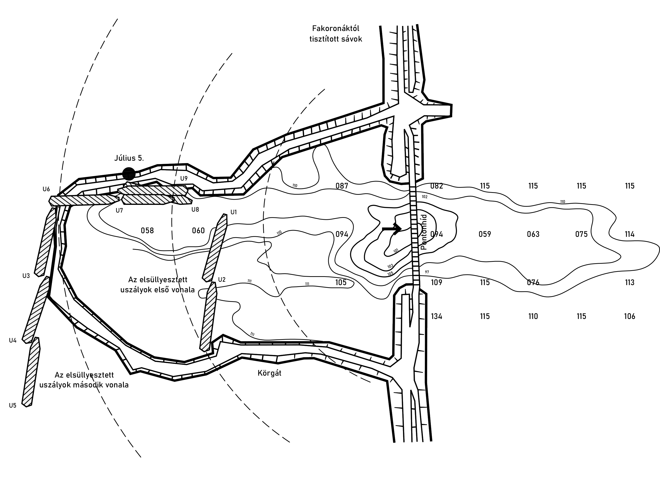 Detailed map of the breach patching.