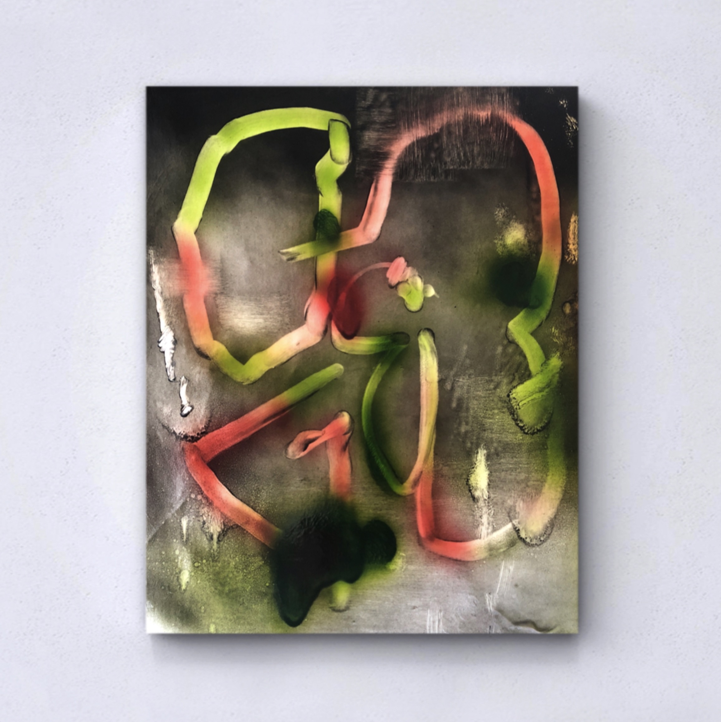 Doodle playground (II) - oil on fabric, 58x46cm