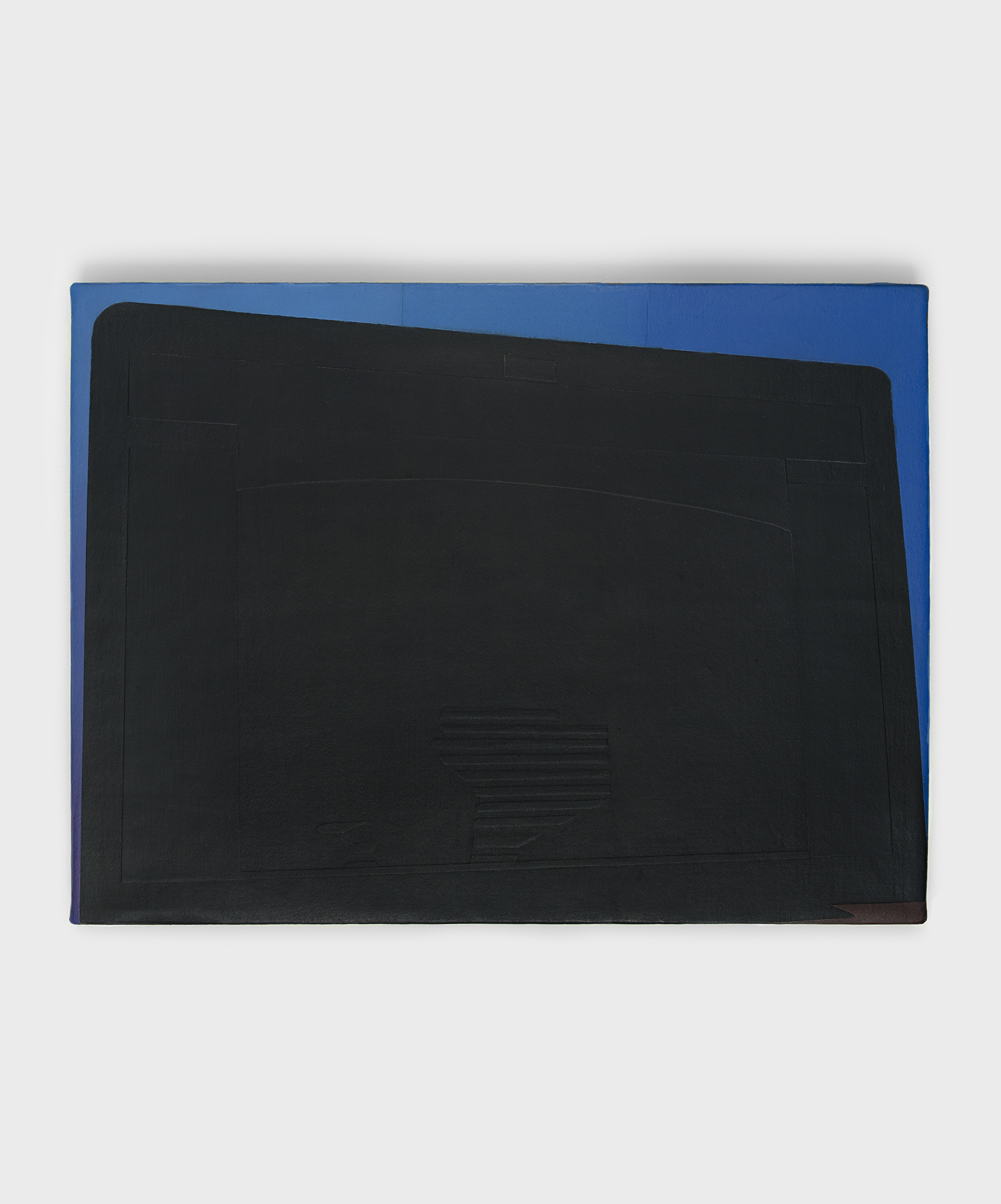 View (moon, relief), 2019oil and wax over acrylic medium with relief on linen, 16 x 12 in.