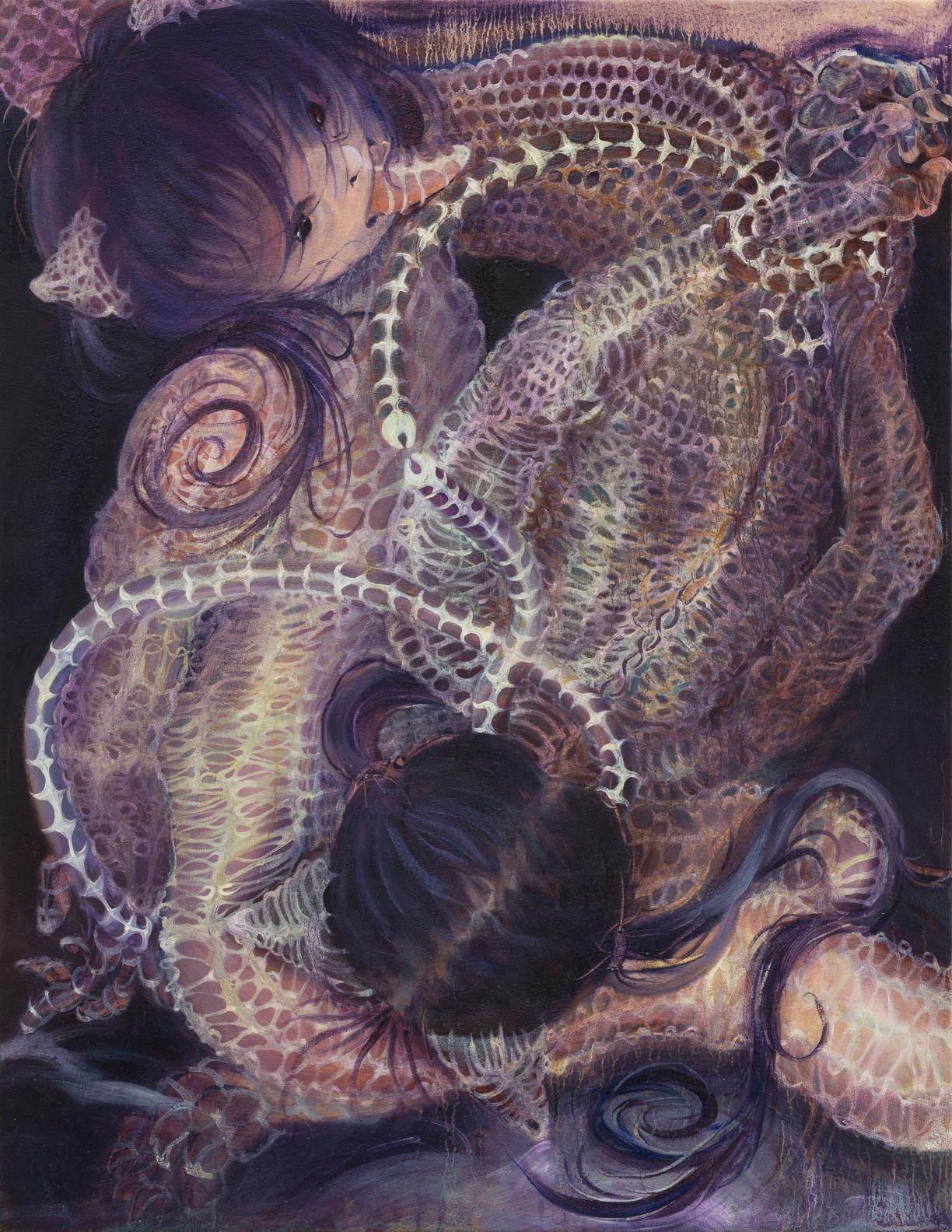 Chastity Game, oil on canvas, 26.5” x 34.5”