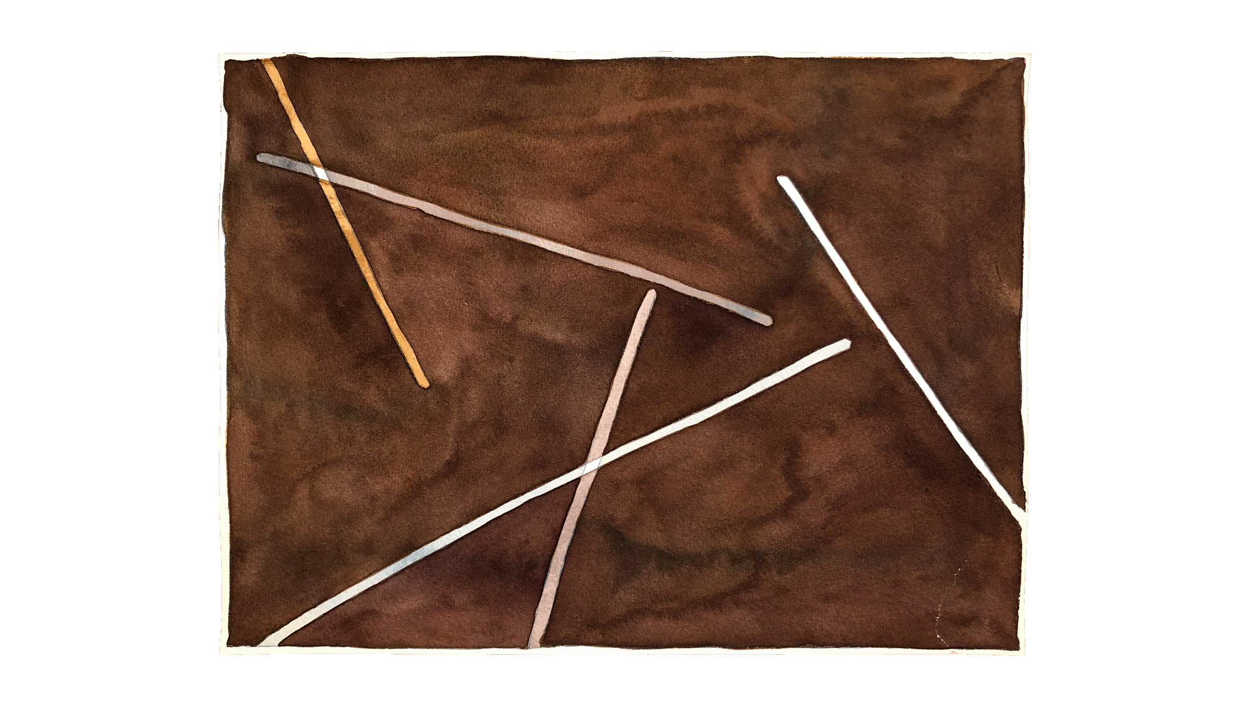 Linhas II, da série Jogos da Tarde. Aquarela sobre papel, 31x23cm. 2023.