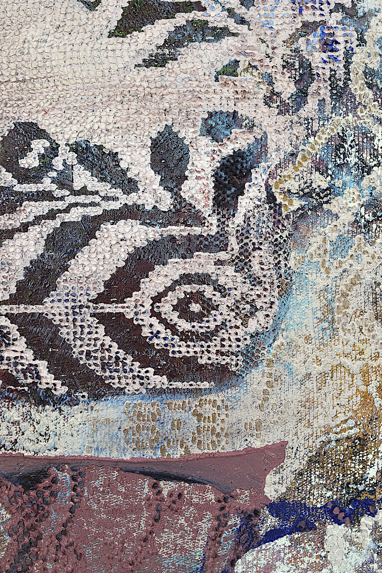  Kim Benson, detail: Sway, 2018, 64 x 46", oil on canvas