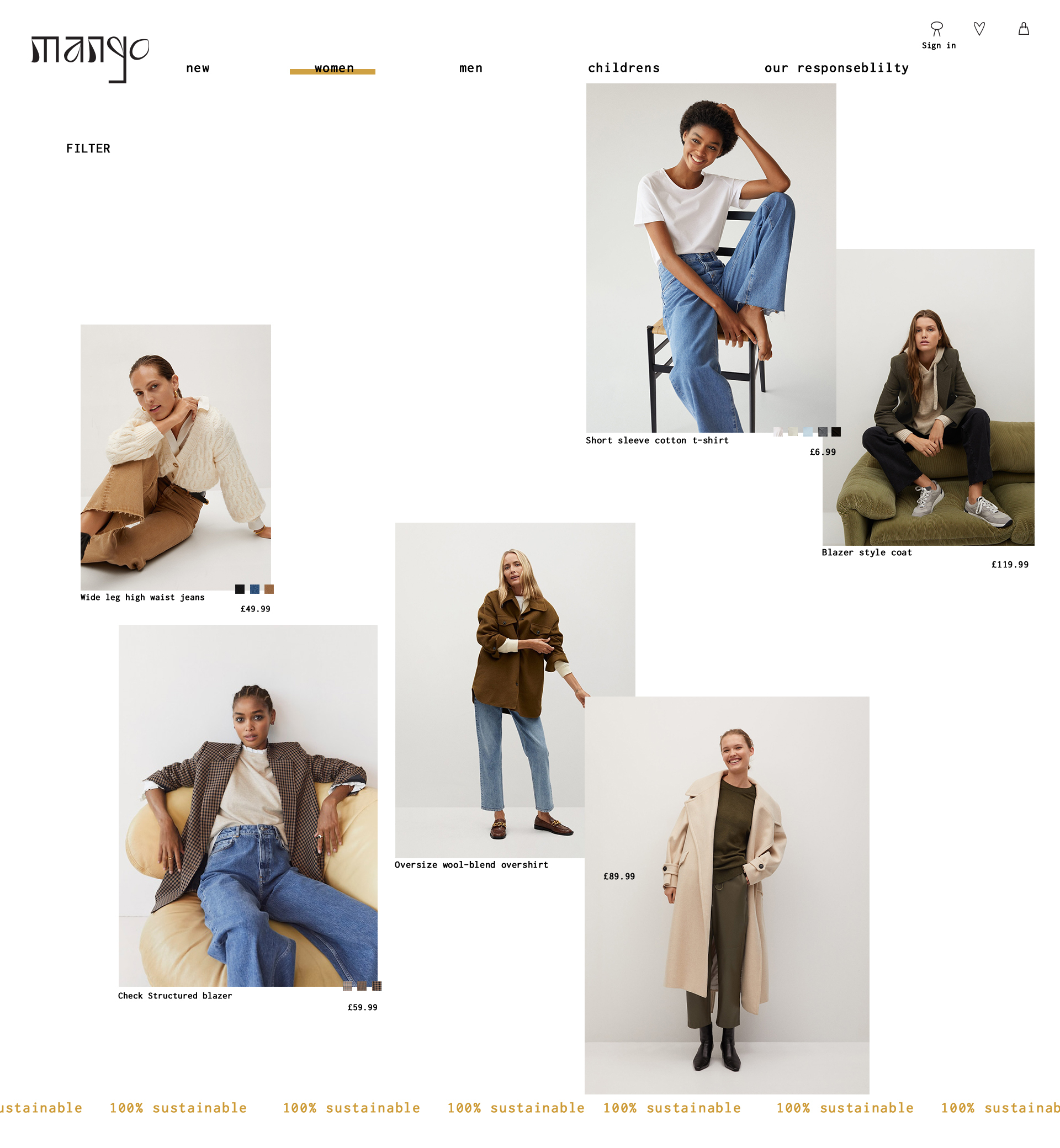 picture, Mango website prototype